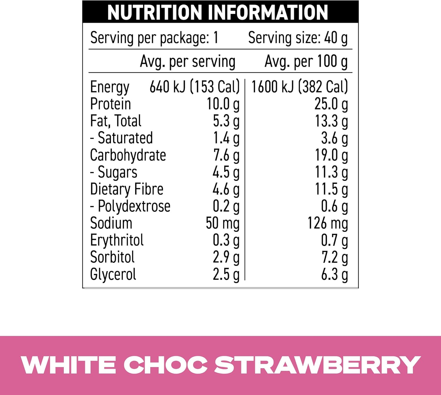 Protein Ball White Choc Strawberry Pack of 12 X 40G image number 2