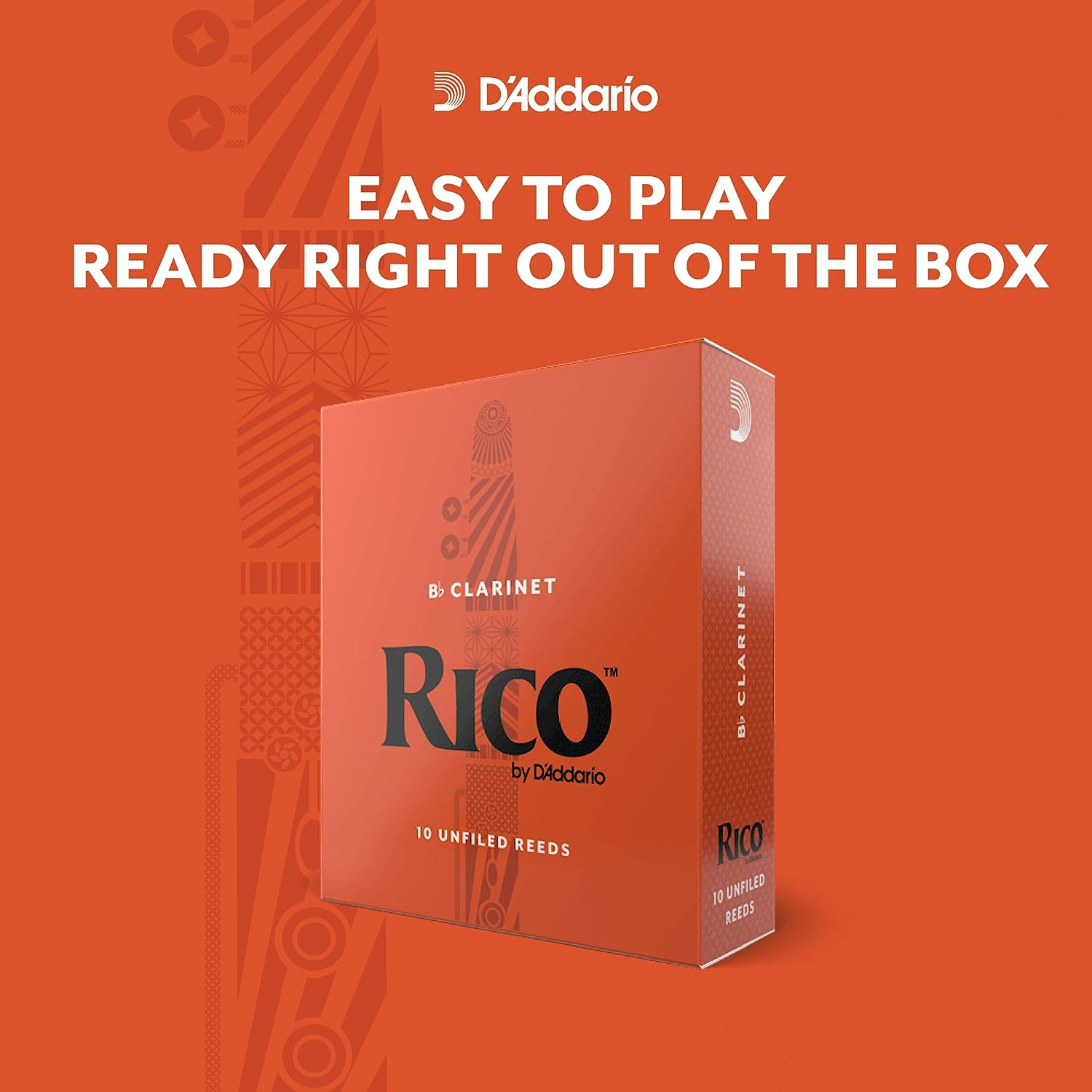 Rico by D'Addario Bb Clarinet Reeds, Strength 3.0, 10-Pack image number 2