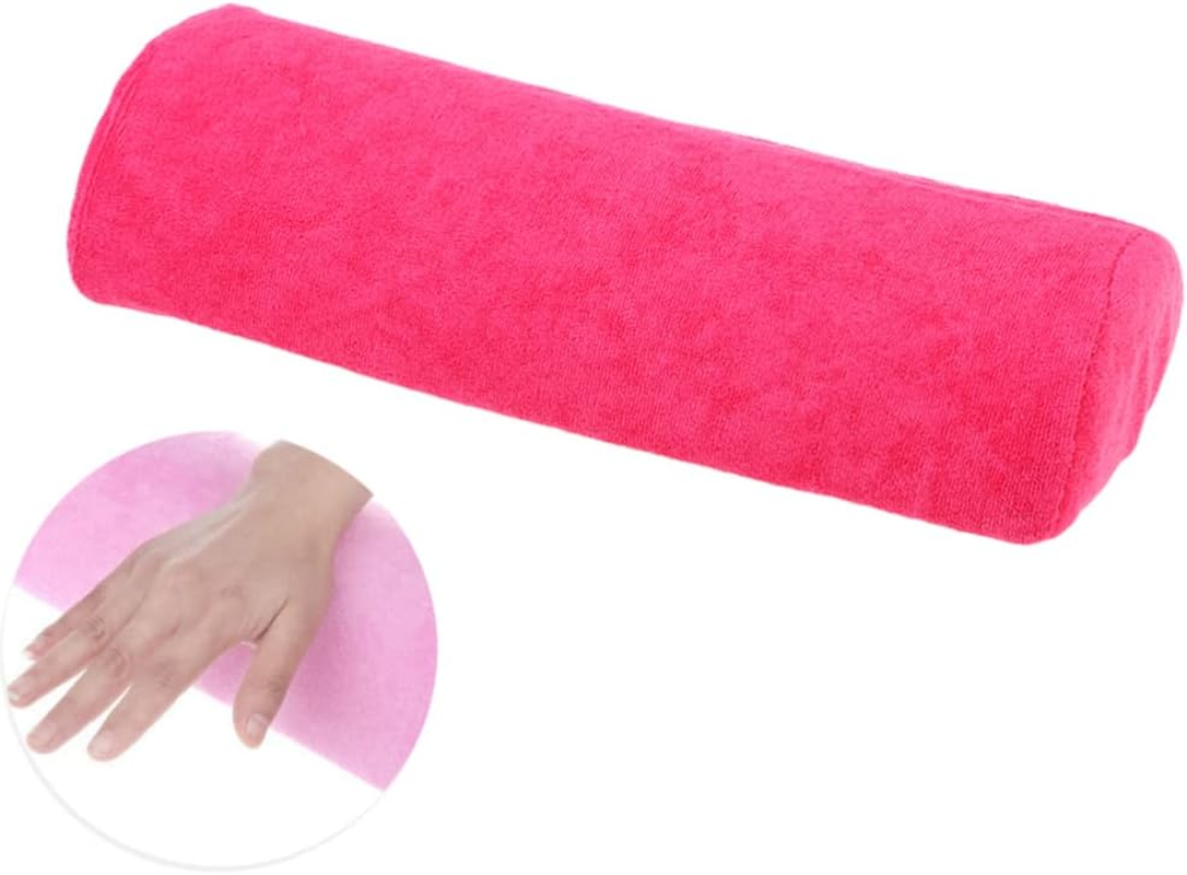 Portable Nail Pillow Manicure Hand Rest Cushion Ergonomic Wrist Pad for Nail Technicians and Salon Use Comfortable Rose Red Hand Support for Manicure image number 2