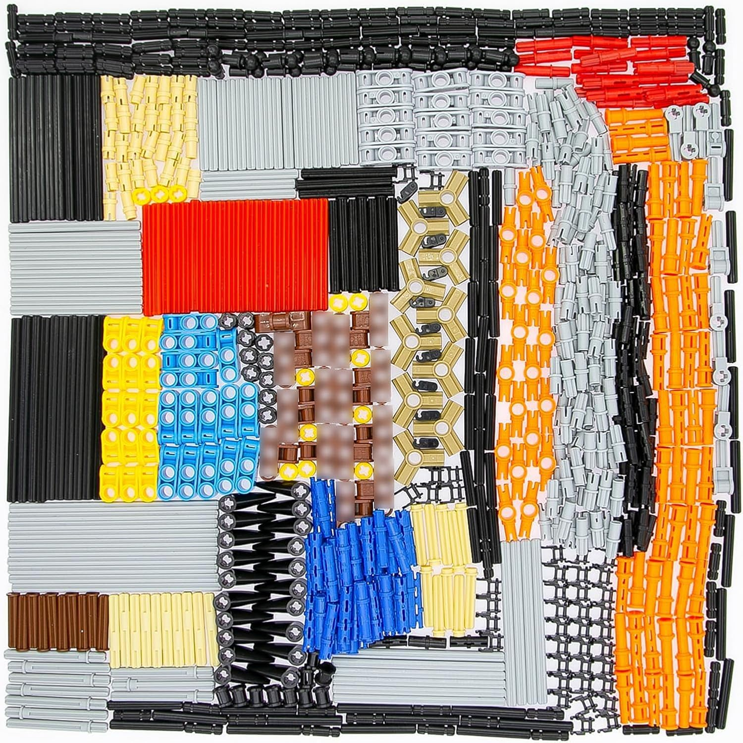 TEESE 884Pcs Axle-Pin-Chainlink-Connectors-Bricks-Set, Compatible with Technic Parts, for MOC Project-Bulk-Blocks (Random Color) image number 2