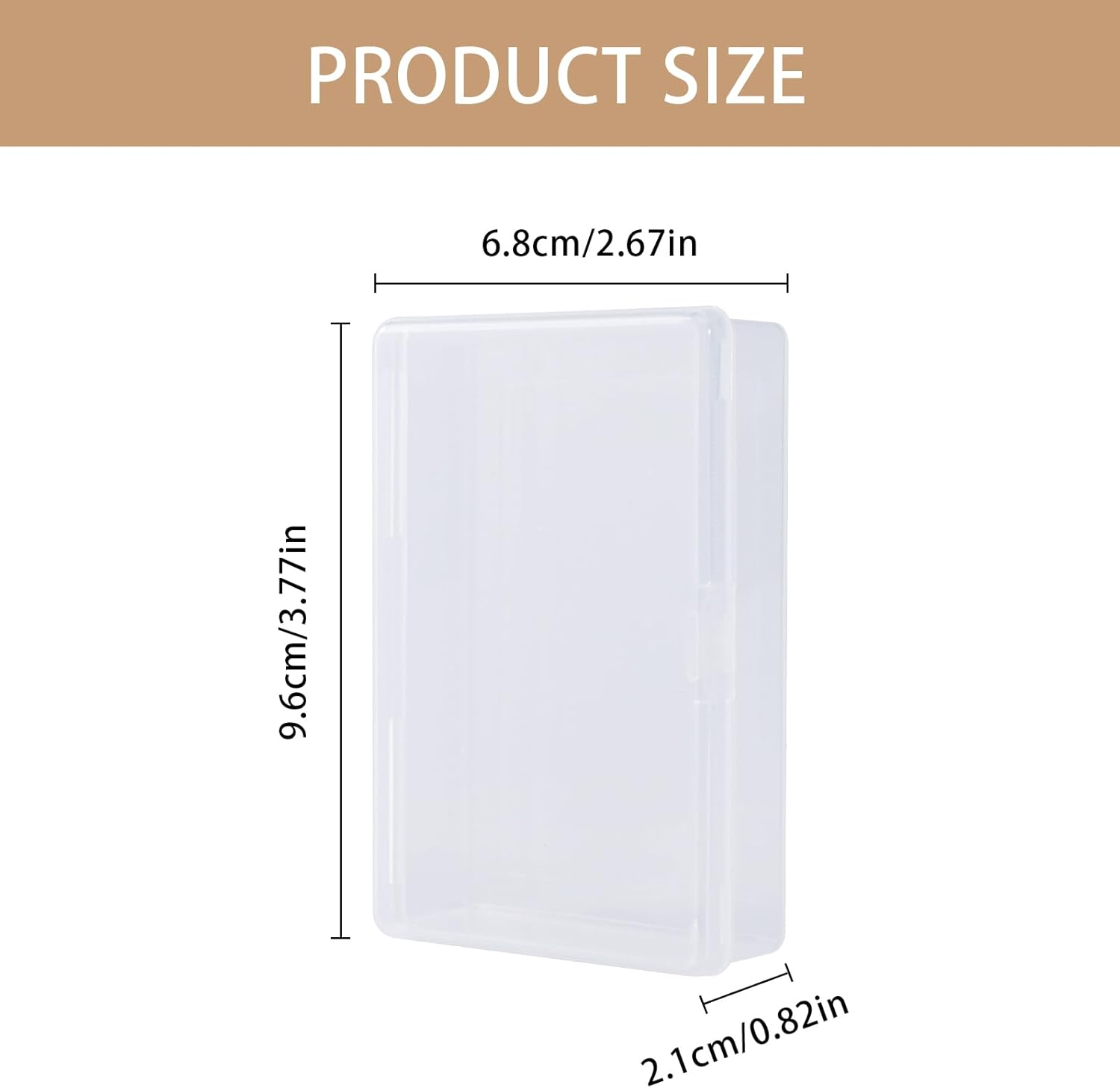 Playing Deck Cases, 8PCS Empty Box Holder Storage Case, Trading Card Organizer Snap Closed for Gaming Cards, Bank Business Card (Transparent) image number 3