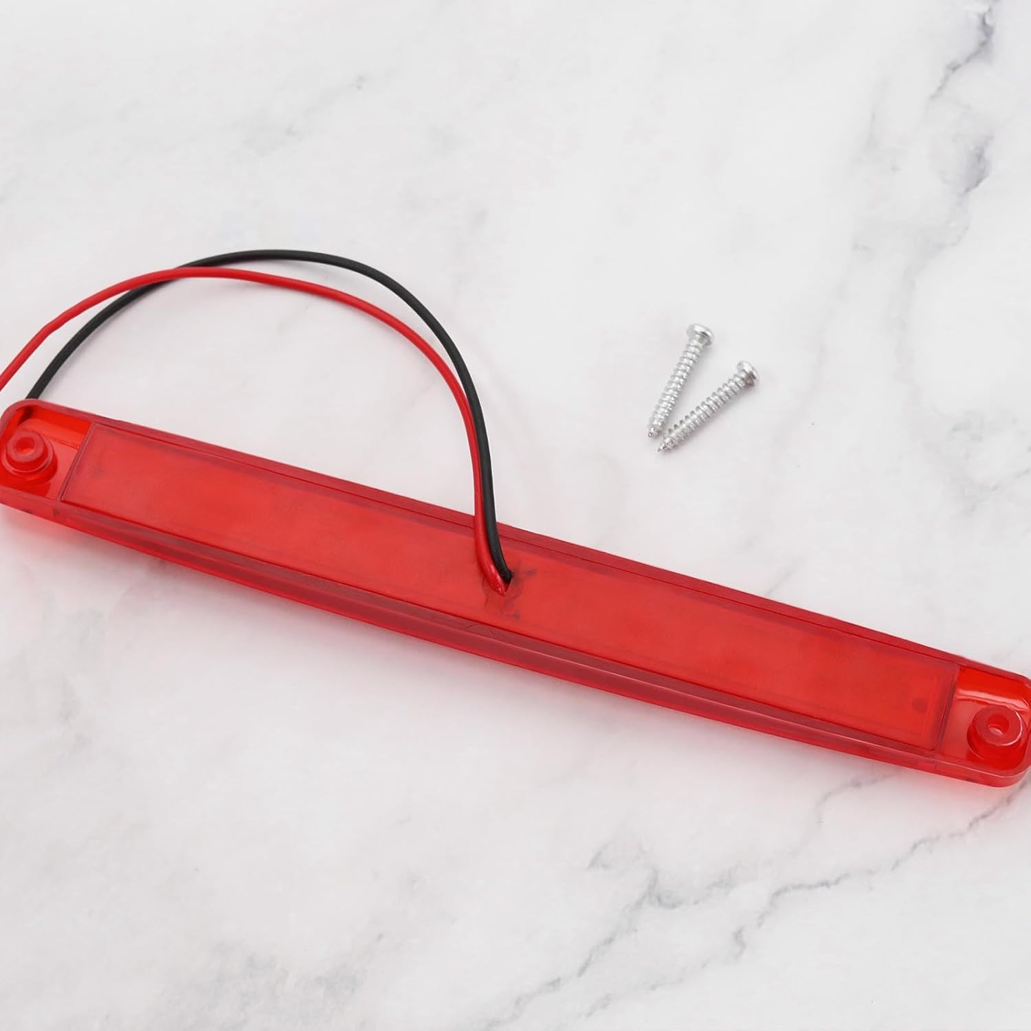 Emagtech 4Pcs 12V 24V 12 Led Tail Side Marker Lights Rear Side Marker Light Cab Marker Lights for Truck Camper Van Lorry RV Marker Lights Red image number 3