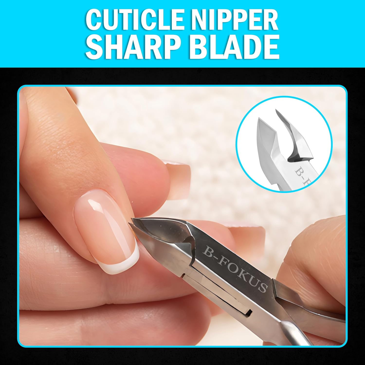 Premium Cuticle Nipper for Thick & Ingrown Toenails, Professional Nail Clippers Stainless Steel Cuticle Cutter with Safety Pouch, Ideal for Manicure Set, Pedicure Set image number 5