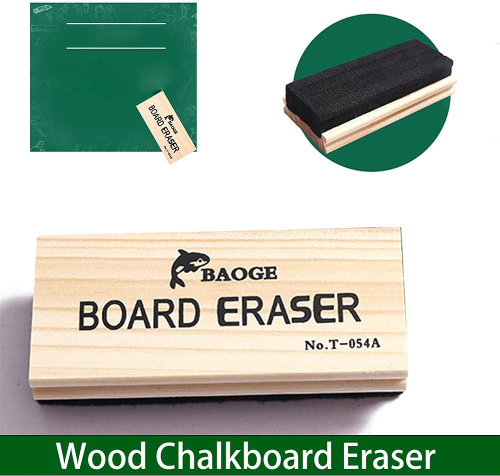 Chalk Eraser - Campus Style Pine Wood Chalkboard Blackboard Cleaner Wooden Felt Eraser Duster Engravable College Styled DIY Gift Office School Supply 2 Pack