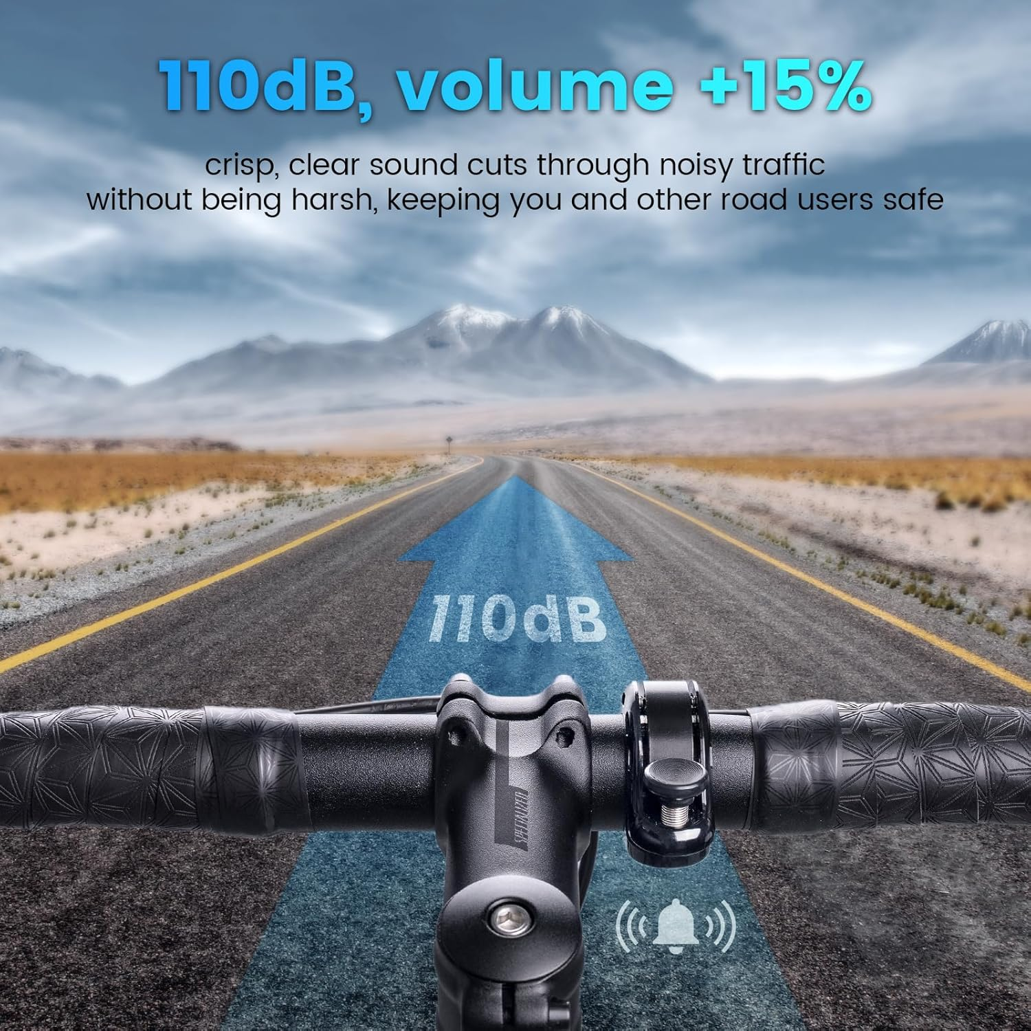 RAVEMEN Q1 Bike Bell - Hidden Design, Lightweight, High Volume, Clear Sound, Aluminum Alloy, Compatible with Mountain Bike, and Cross Bike, Fits Handlebar Inner Diameter 22-31.8Mm image number 1