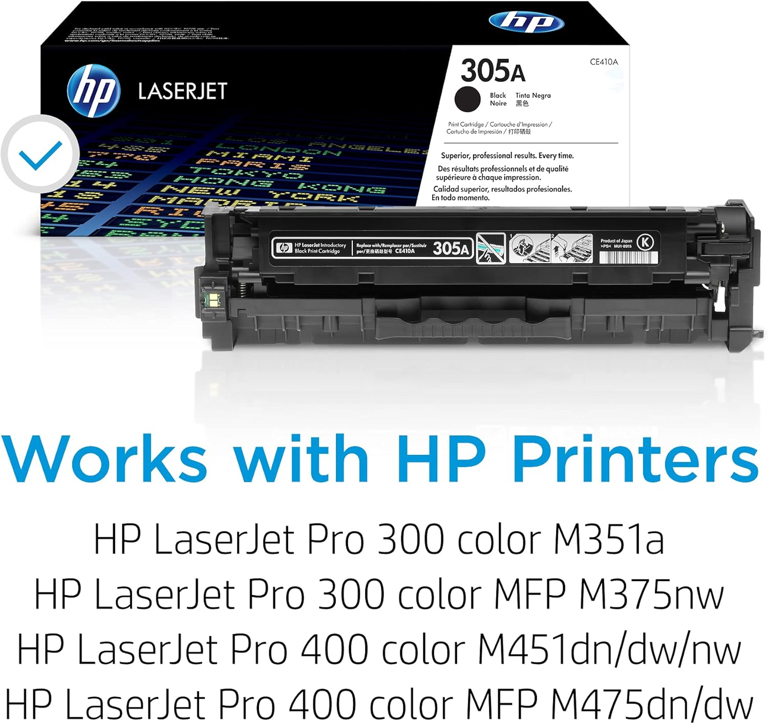 HP 305A (CE410A) Black Original Laserjet Toner Cartridge image number 3