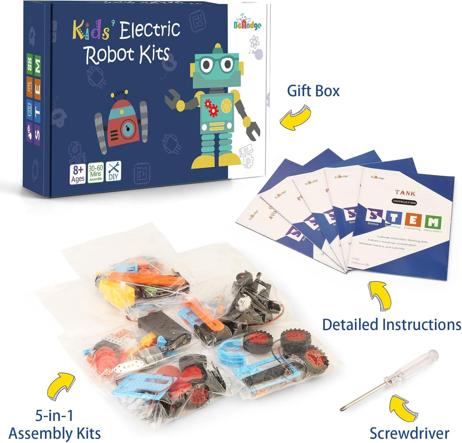 STEM Toy Kits for Kids Ages 6-12, Learning & Education Robot Building Craft Toys for Boys and Girls, Science Engineering Kits for 6 7 8 9 10 11 12 Year Old Children as Christmas/Birthday Gift image number 4