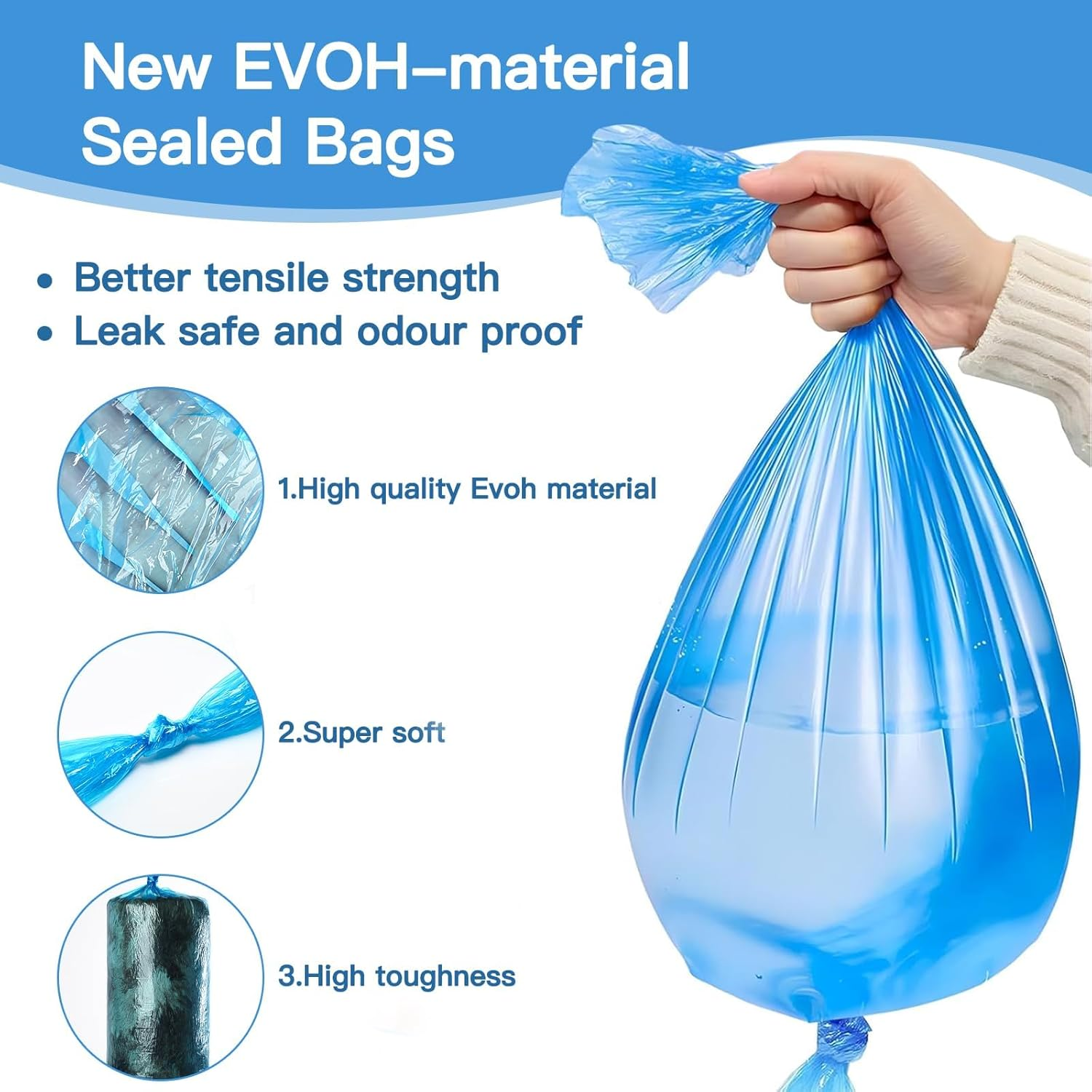 EDIMENS 9 Pack Nappy Bin Refill Bags Compatible with Tommee Tippee Twist and Click Refill, Max Odor Lock and Germ Protection, 4.5M Newborn Baby Diaper Pail Liner, Cassette Not Included image number 3