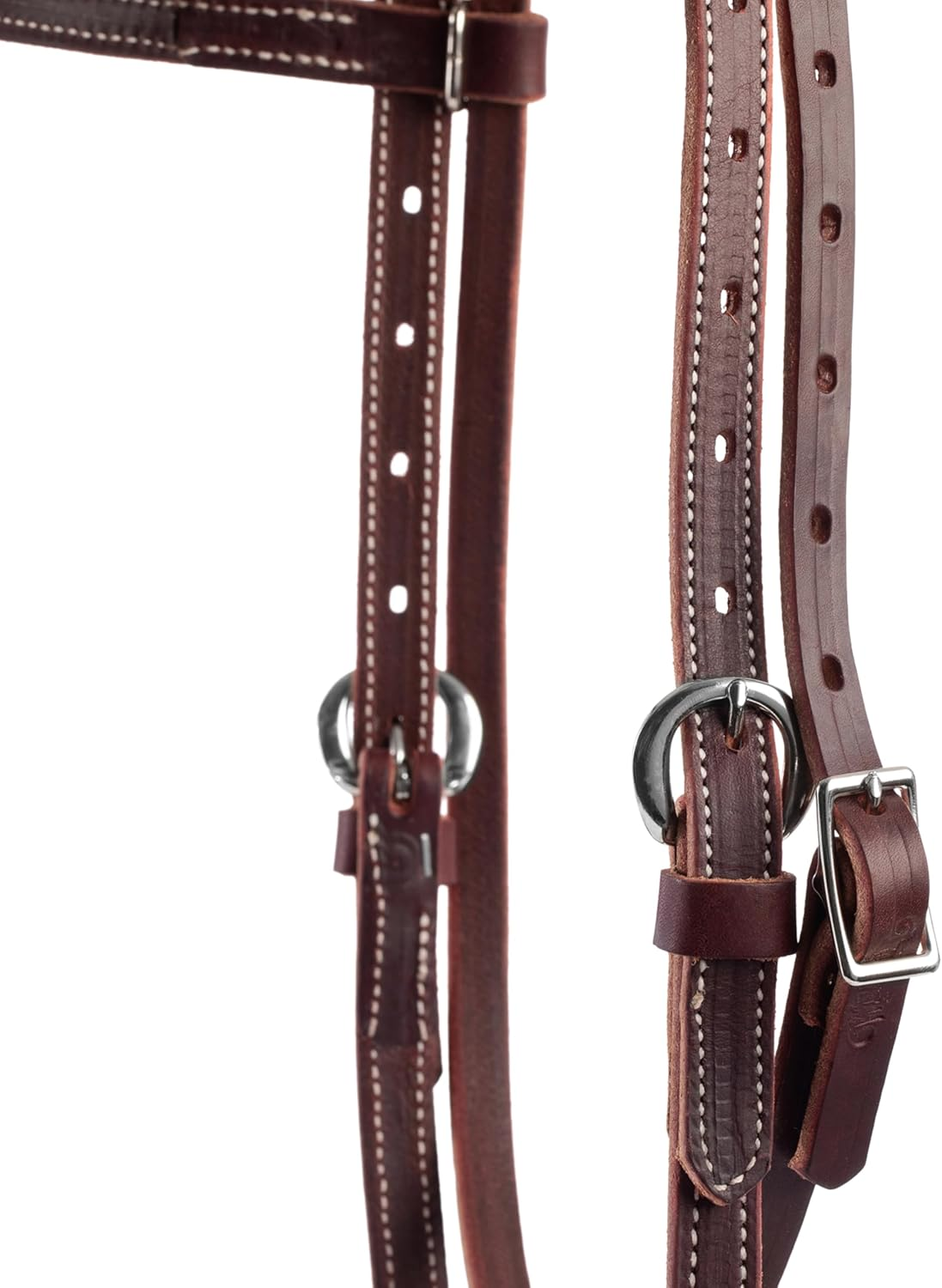 Weaver Leather Latigo Leather Browband Headstall - Burgundy image number 2