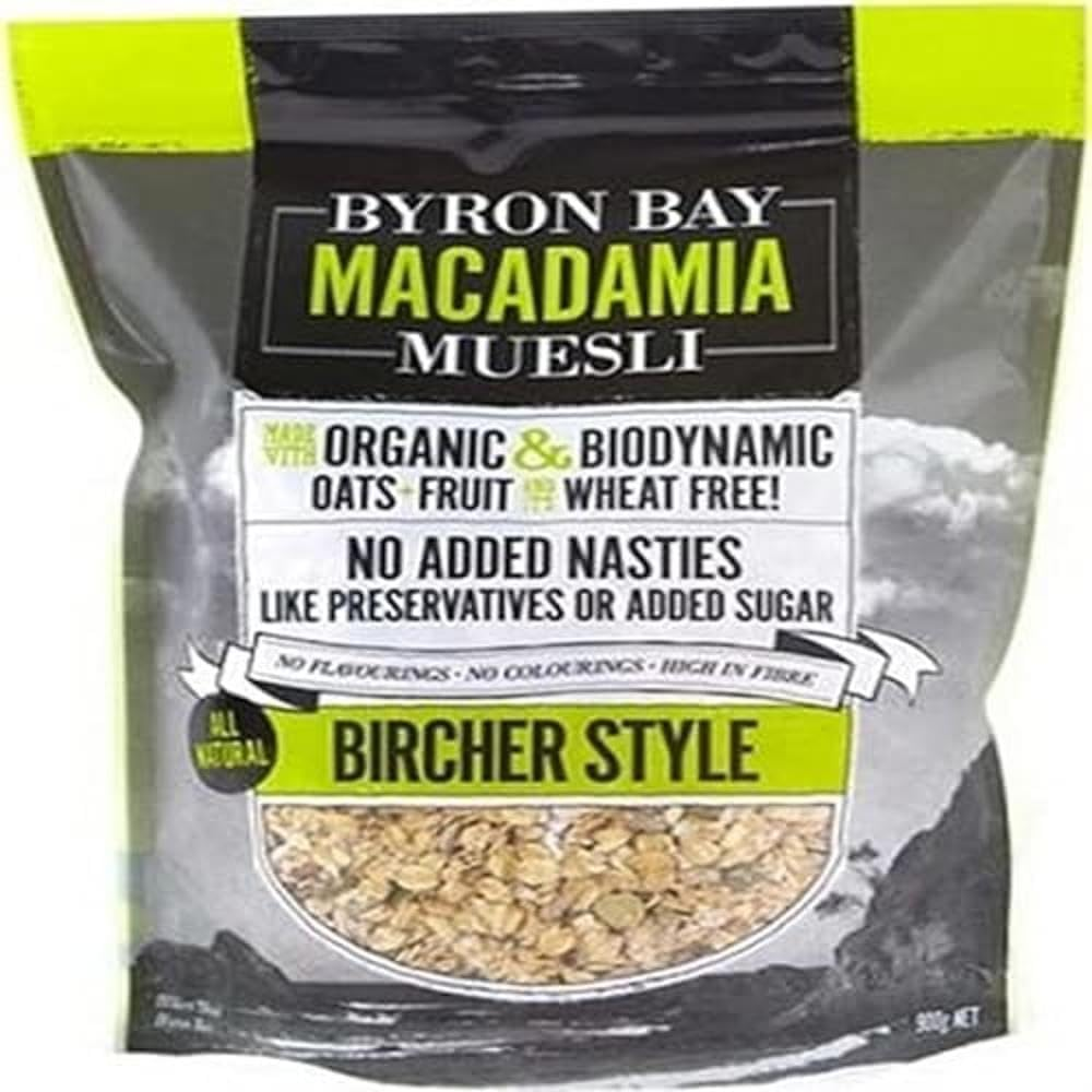 Byron Bay Macadamia Bircher Style Muesli 900 G