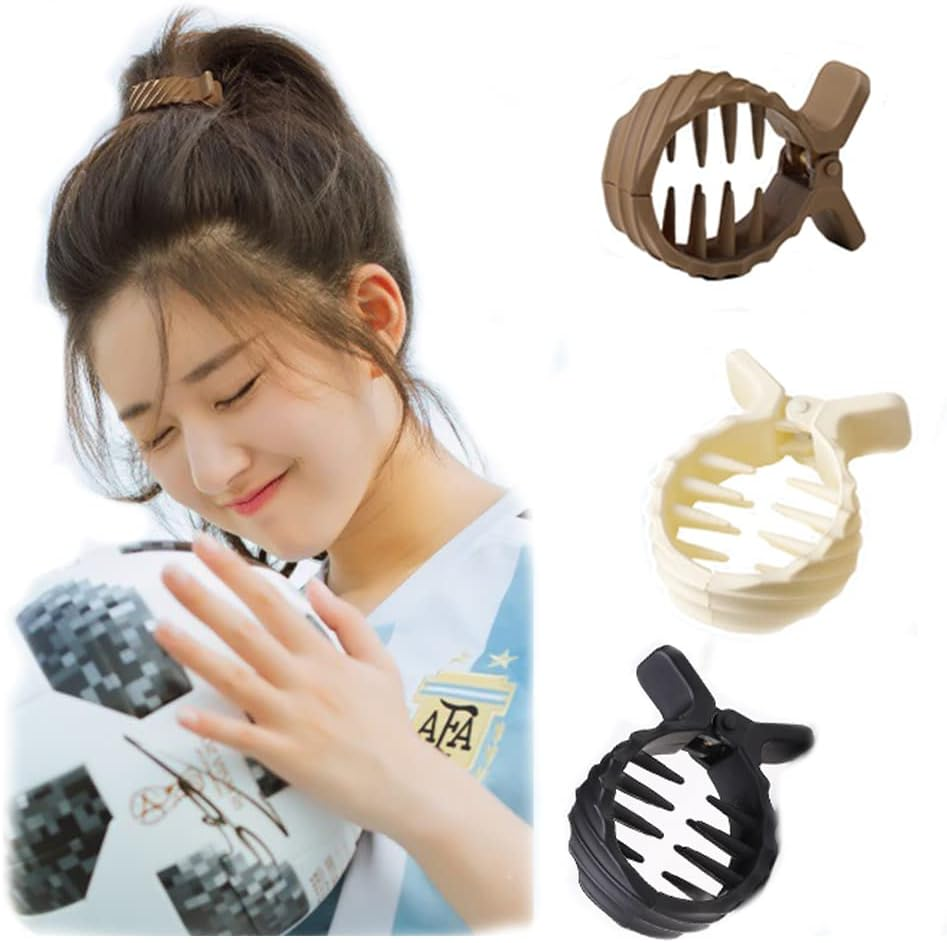 Shark Hair Clips Medium Size Hair Clamps for Girls Matte Hair Claw Clips for Ponytail Hairpin Non Slip Jaw Clips for Hair Styling Accessories for Women 3Pcs image number 2