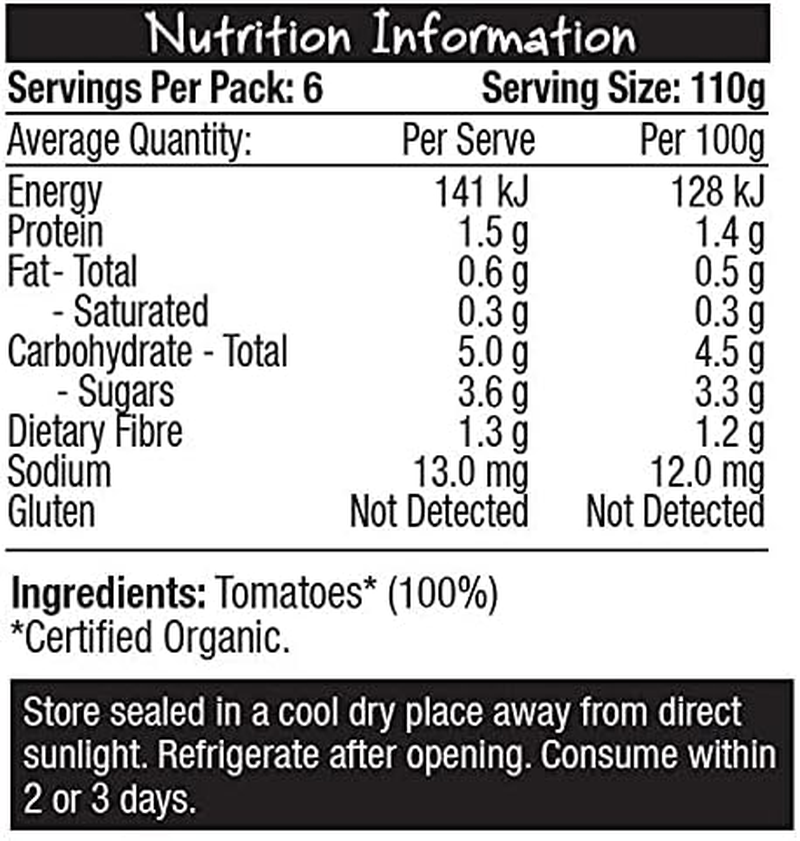 Global Organics Tomato Puree (Passata Di Pomodro) 680 G