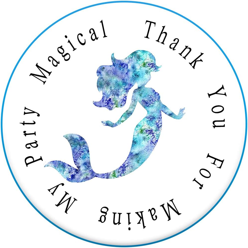 Mermaid Invitations with Envelopes,Magical Glitter Mermaid Party Invitations,20 Fill in Mermaid Birthday Invitation under the Sea Invitations image number 2