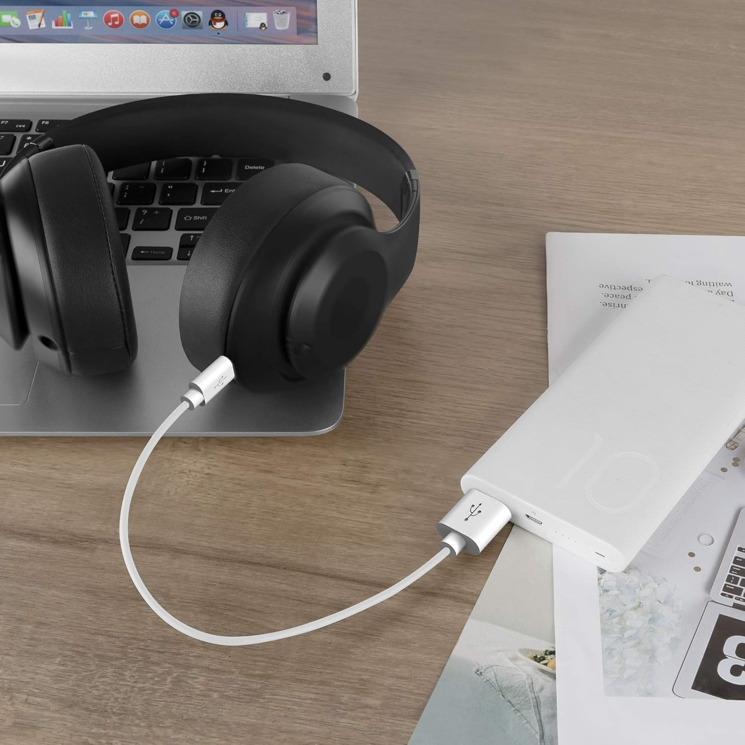 Geekria USB Headphones Short Charger Cable Compatible with Beats Studio 3/2/1, Solo3 Solo2, Micro-Usb Replacement Power Charging Cord (1 Ft / 30 Cm 2 Pack) image number 5