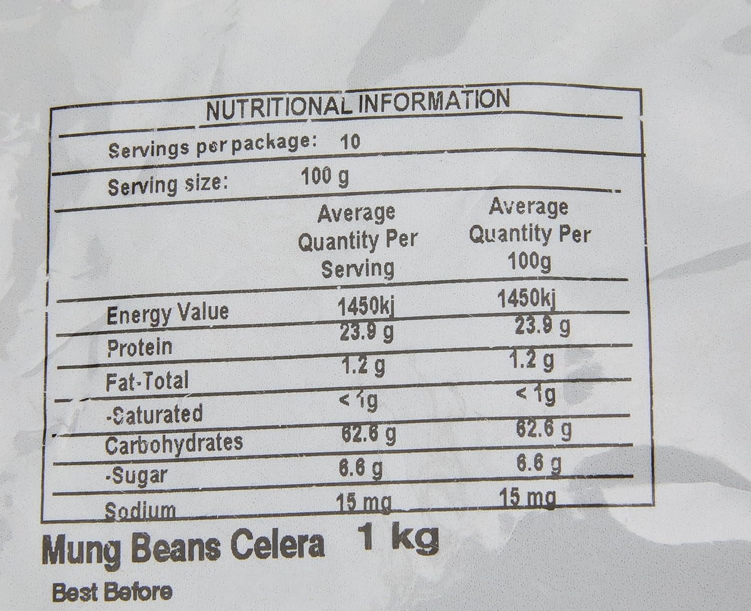 Mung Beans Celera, 1Kg image number 2