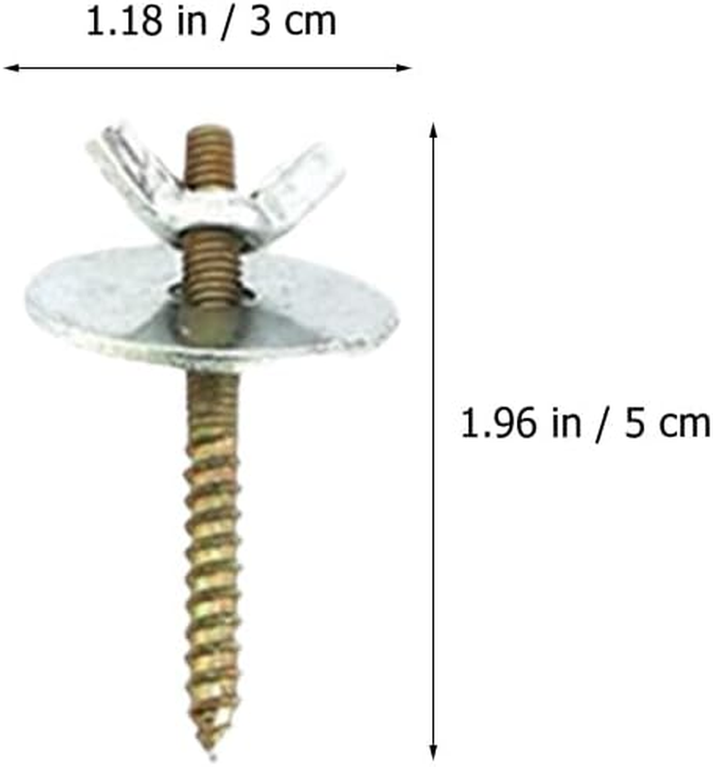 VANZACK 12 Sets Bird Cage Screws Bird Perch Screws Bird Stand Platform Accessories for Building Bird Perch Stand, Hamster Platform Connecting and Fixing to Pet Cage image number 3