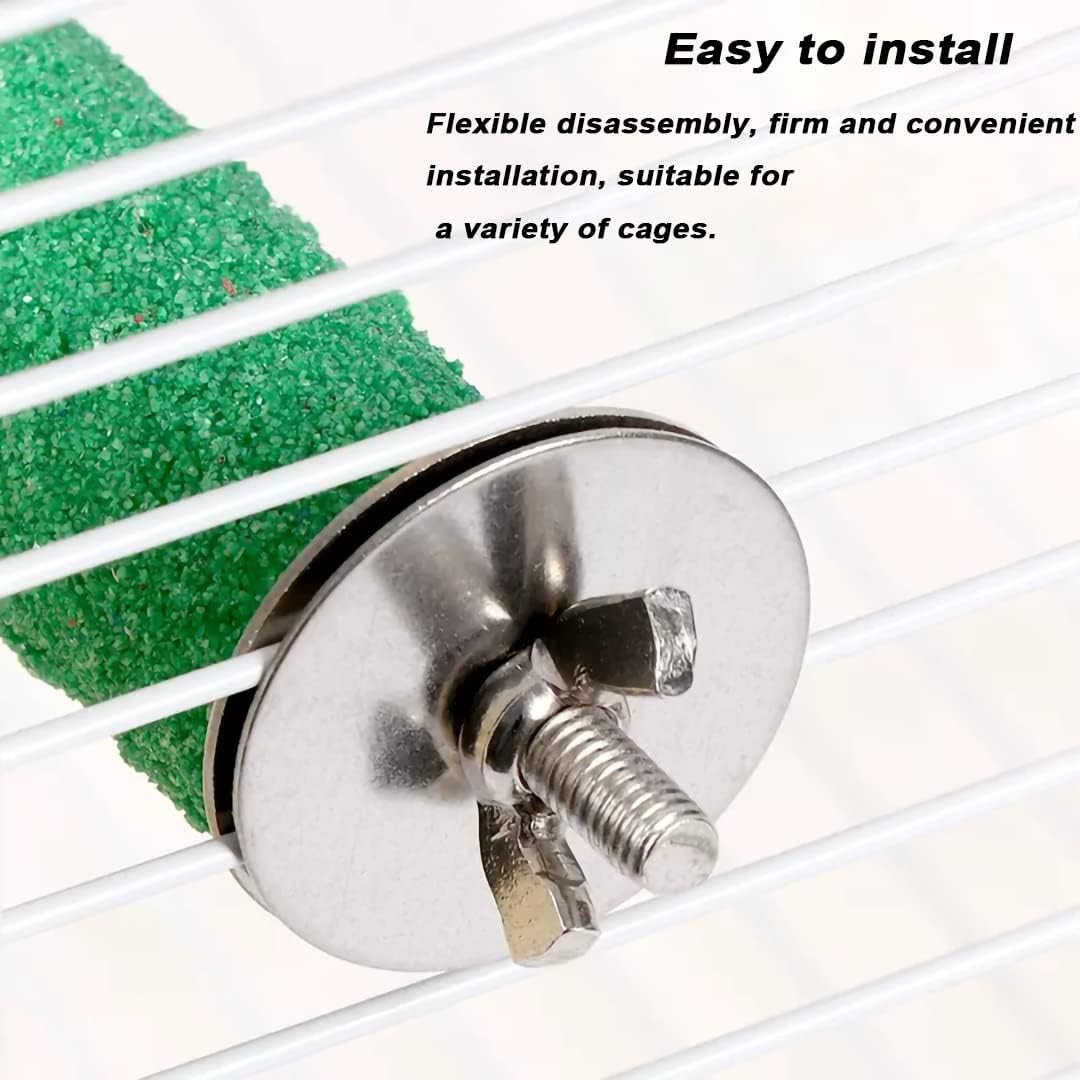 10 PCS Bird Perch, Bird Stand Toy Set Natural Wood Parrot Stand Branch Parakeet Toys Stick Exercise Bird Cage Accessories for Budgies Love Birds Finches Small Bird Toys image number 6