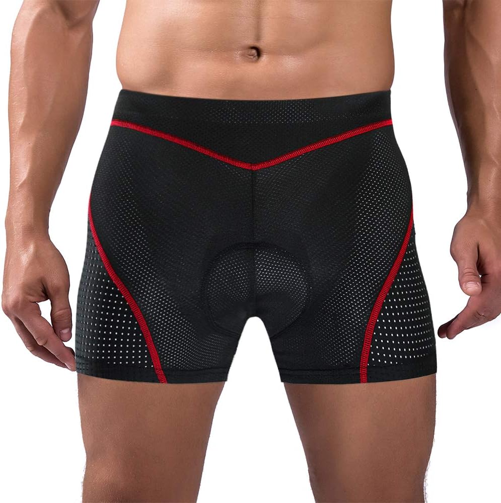 REFENG Cycling Shorts, Men Cycling Shorts 5D Padded MTB Bicycle Bike Underwear Shorts, Breathable Quick Dry Biking Shorts