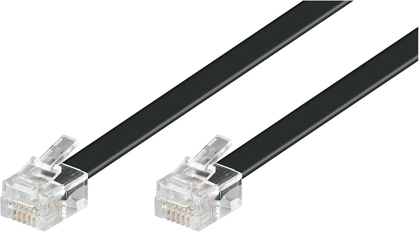 Goobay Modular Connection Cable 3 Metres Black - RJ12 Male (6P6C) to RJ12 Male (6P6C) 50321 image number 3