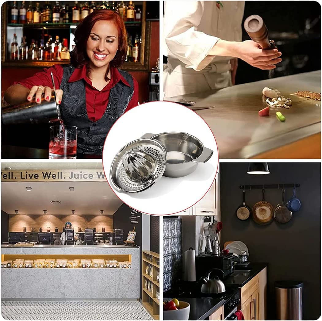 Citrus Juicer Stainless Steel, Manual Hand Citrus Juicer Squeezer for Orange, Lemon, Grapefruit, Lime Lemon & Fruit Juices,Dishwasher Safe,Silver(13Oz)