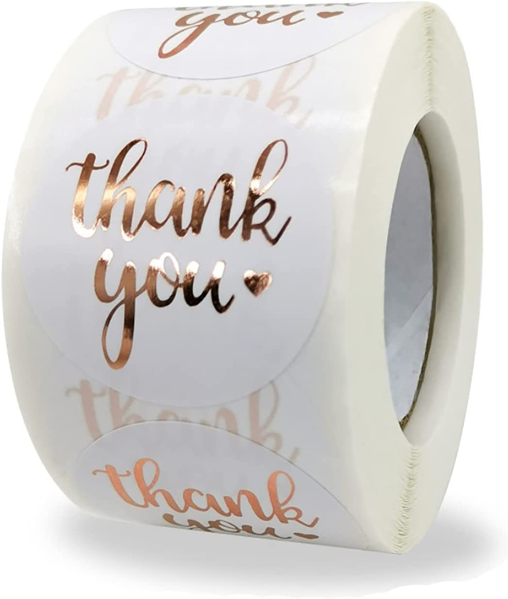 Thank You Sticker Roll, 1 Inch Gold Thank You Stickers Lables for Baking Packaging, Thank You for Supporting My Small Business Stickers 500Pcs image number 1