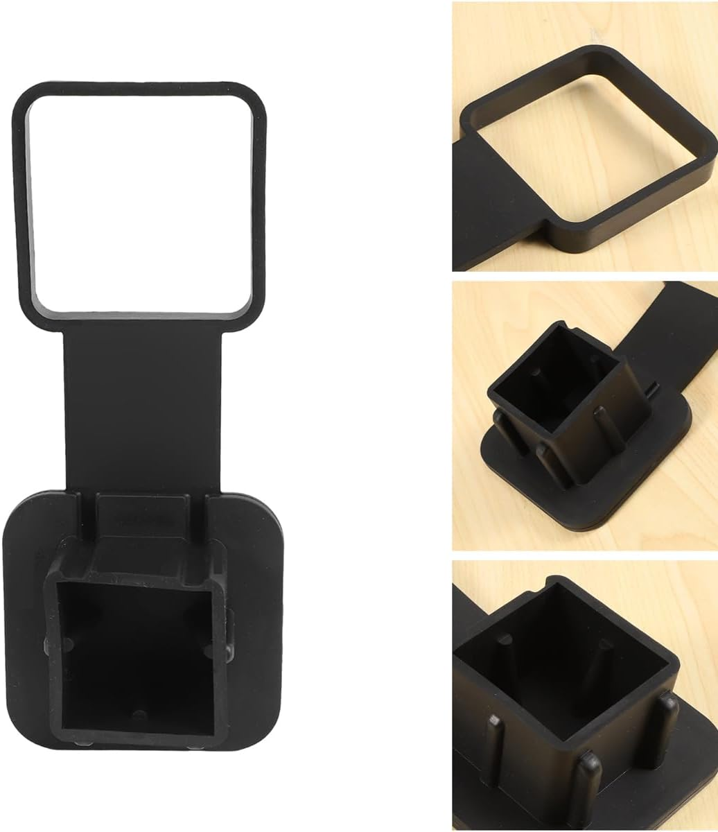 AIMALL 2PCS Trailer Hitch Cover Set, Durable Protective Towing Hook Covers for Car Retrofit, 2"X2" Receiver with Weather-Resistant Black Finish image number 6