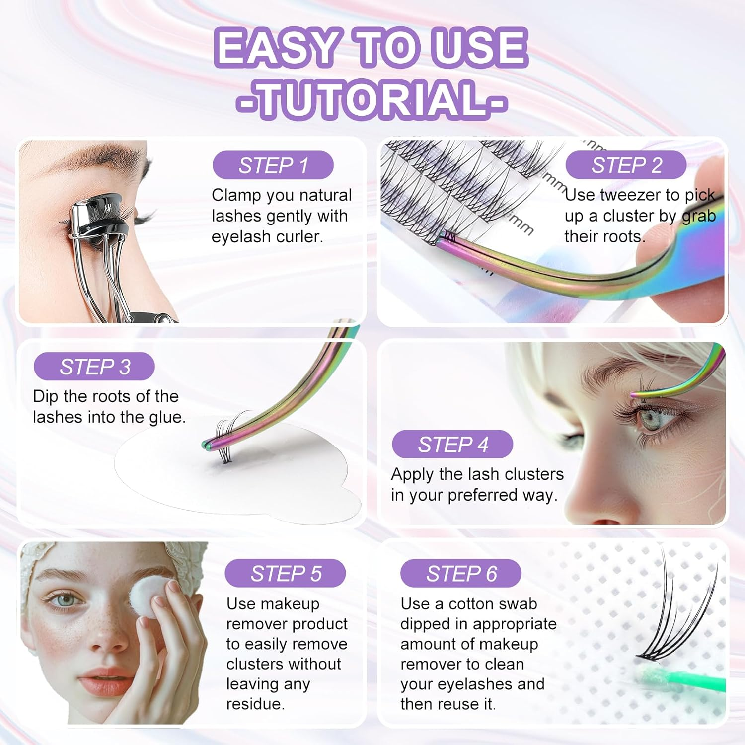 NAGARAKU 211 Pcs 3 in 1 DIY Lashes Individual Eyelash Extensions Cluster Mixed 3 Type Eyelashes - Spikes a Shape/Fishtail Fairy Extension Premade Fans/Bottom Lashes Volume at Home - 0.07 C Curl 12Mm image number 5