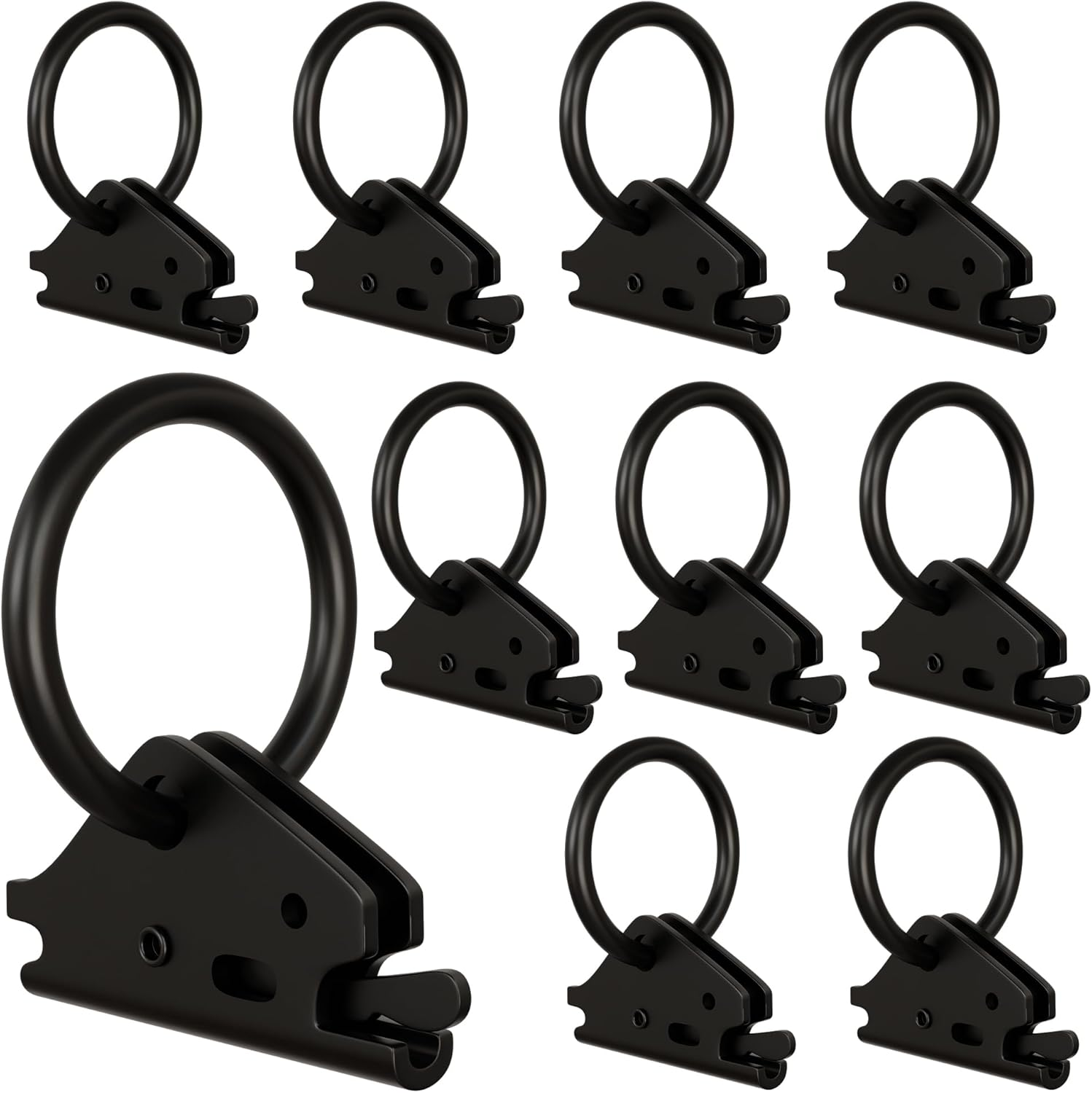 TEN Steel E-Track O Ring Tie-Down Anchors for Cargo Loads in Enclosed/Flatbed Trailer Truck (Etrack Rails Not Included) image number 5