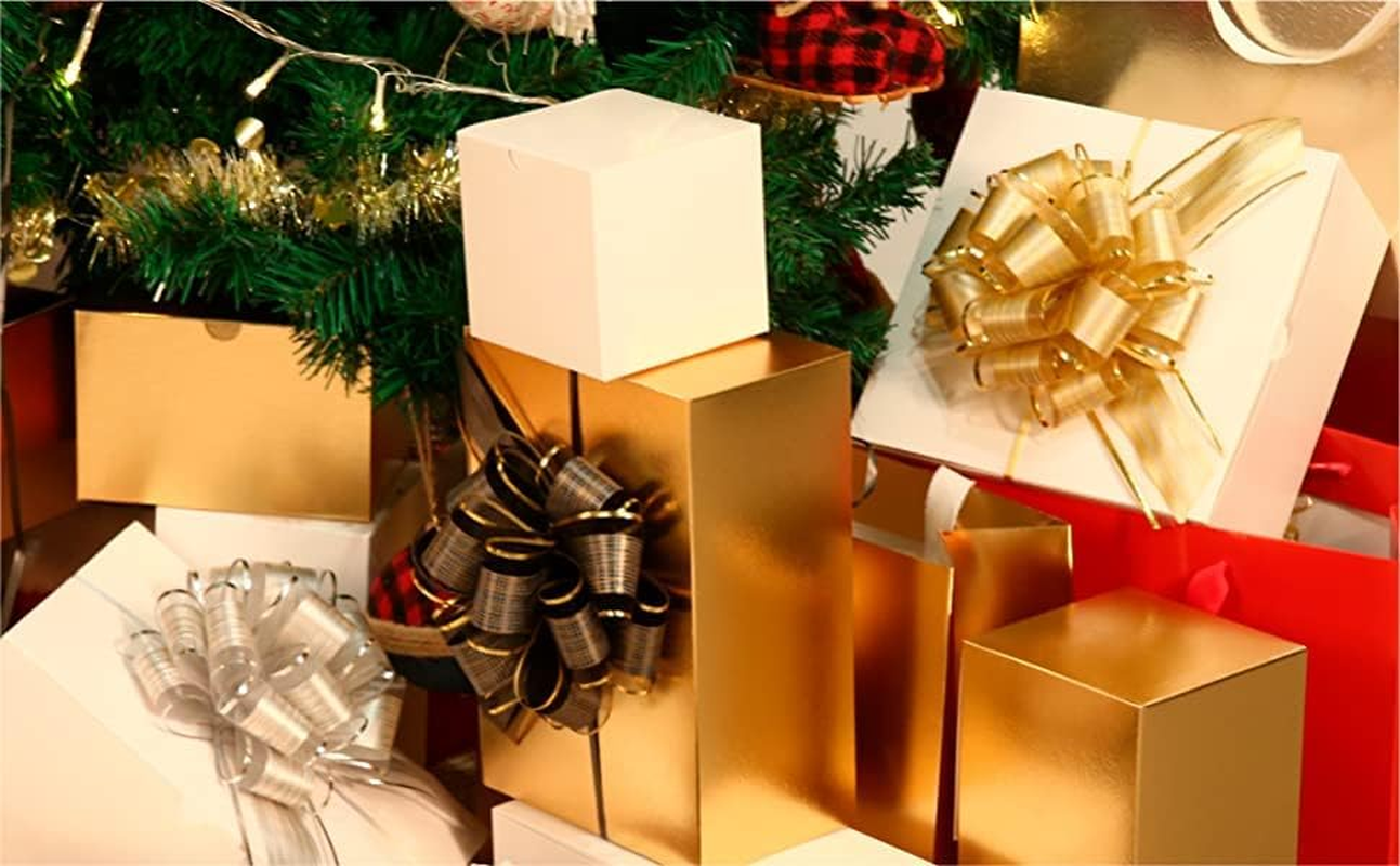 15 Black Gift Bows Large, 6 Inches, Gift Pull Bows for Presents, Gift Bows Bulk for Baskets, Bows for Gift Wrapping image number 4