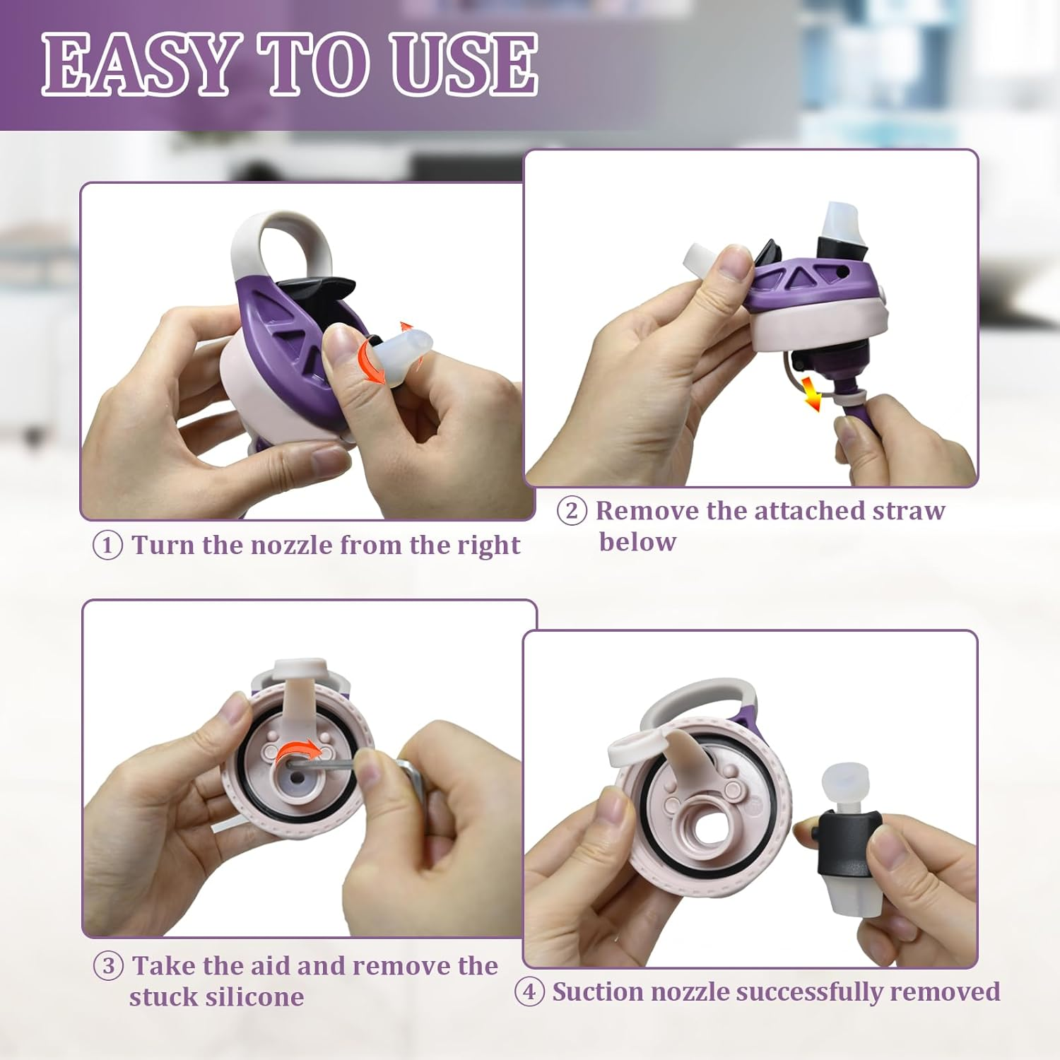 2 Pack Replacement Spout for Newest Contigo Aubrey Kids Water Bottle,Silicone Mouthpiece Replacement for Contigo Kids Water Bottle,Contigo Replacement Parts(Bottle Not Include)