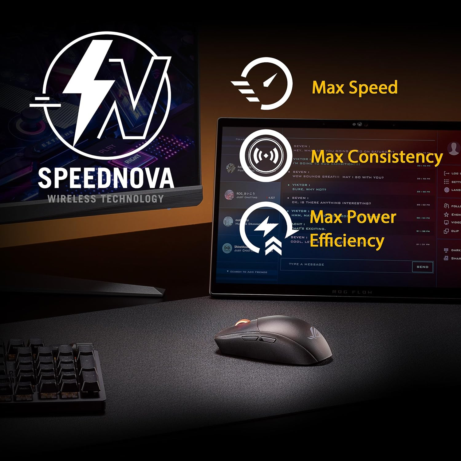 ASUS ROG Strix Impact III Wireless Gaming Mouse, 57 G Lightweight, 36K DPI Sensor, Bluetooth & 2.4Ghz RF, ROG Speednova, up to 618Hrs Battery Life, Replaceable Switches, ROG Omni Receiver image number 4