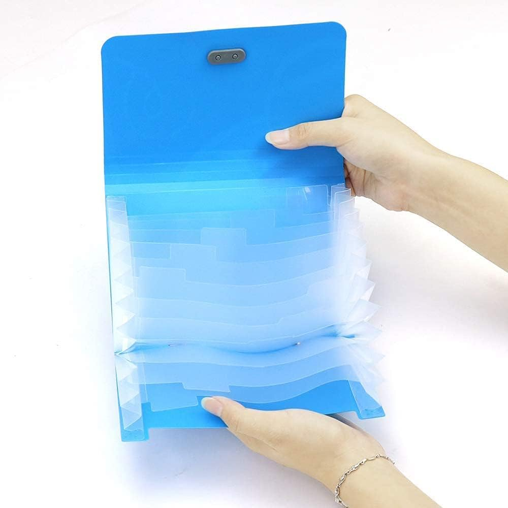 3Pcs A6 Plastic File Organizer Wallet Mini Expanding File Folder,13 Pockets Accordion File Mini Organizer Wallet,Expanding File Document Storage Wallet,Expanding File Organiser Accordion Folder image number 2
