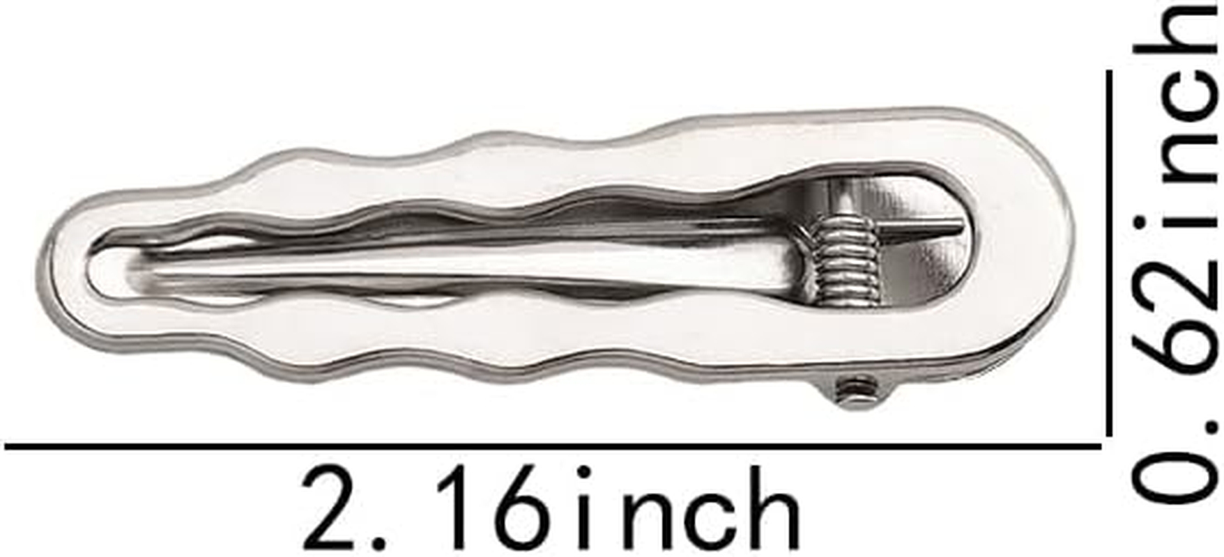 Silver Alligator Hair Clips Y2K Metal Clips for Hair Alligator Barrettes Duck Billed No Bend Hair Clips for Women Girls No Crease Hair Pins Hairpins Hairclips 10 PC Minimalist Hair Accessories - Duckbilled image number 2