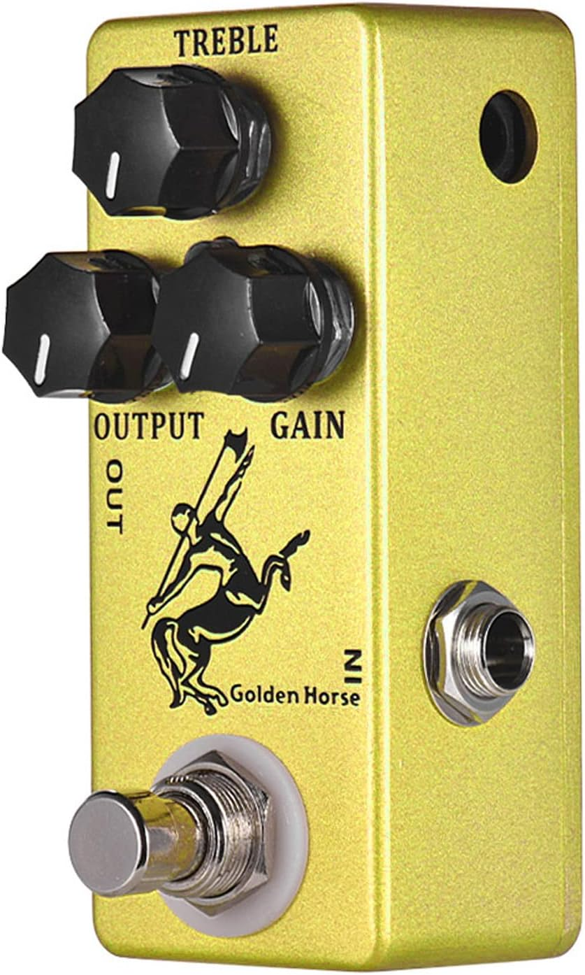 Overdrive Effect Pedal, Golden Horse Guitar Overdrive Effect Pedal Full Metal Shell True Bypass image number 1