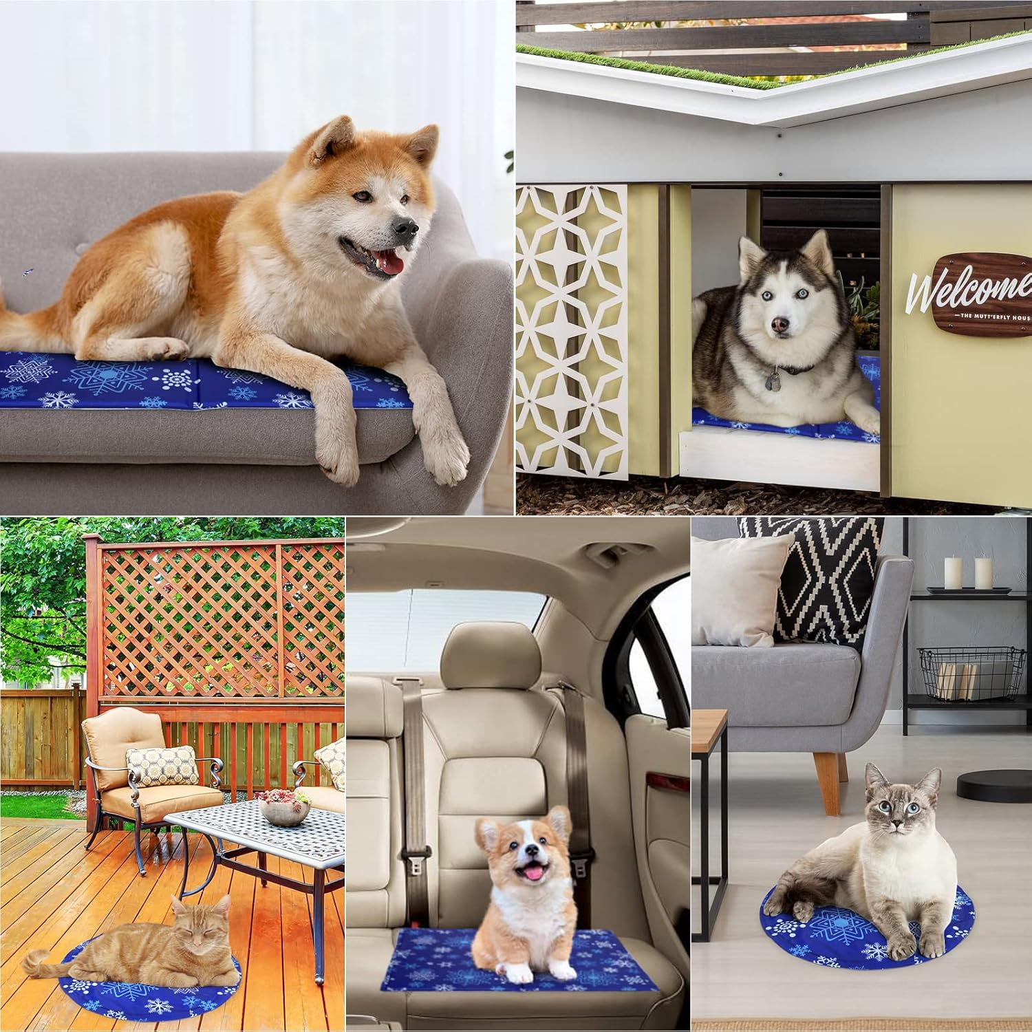 Pet Cooling Mat for Dogs Non-Toxic Gel Self Cooling Pad for Dogs Cats in Hot Summer Durable Cool Pad Waterproof & Easy Clean XL 110X70Cm image number 2