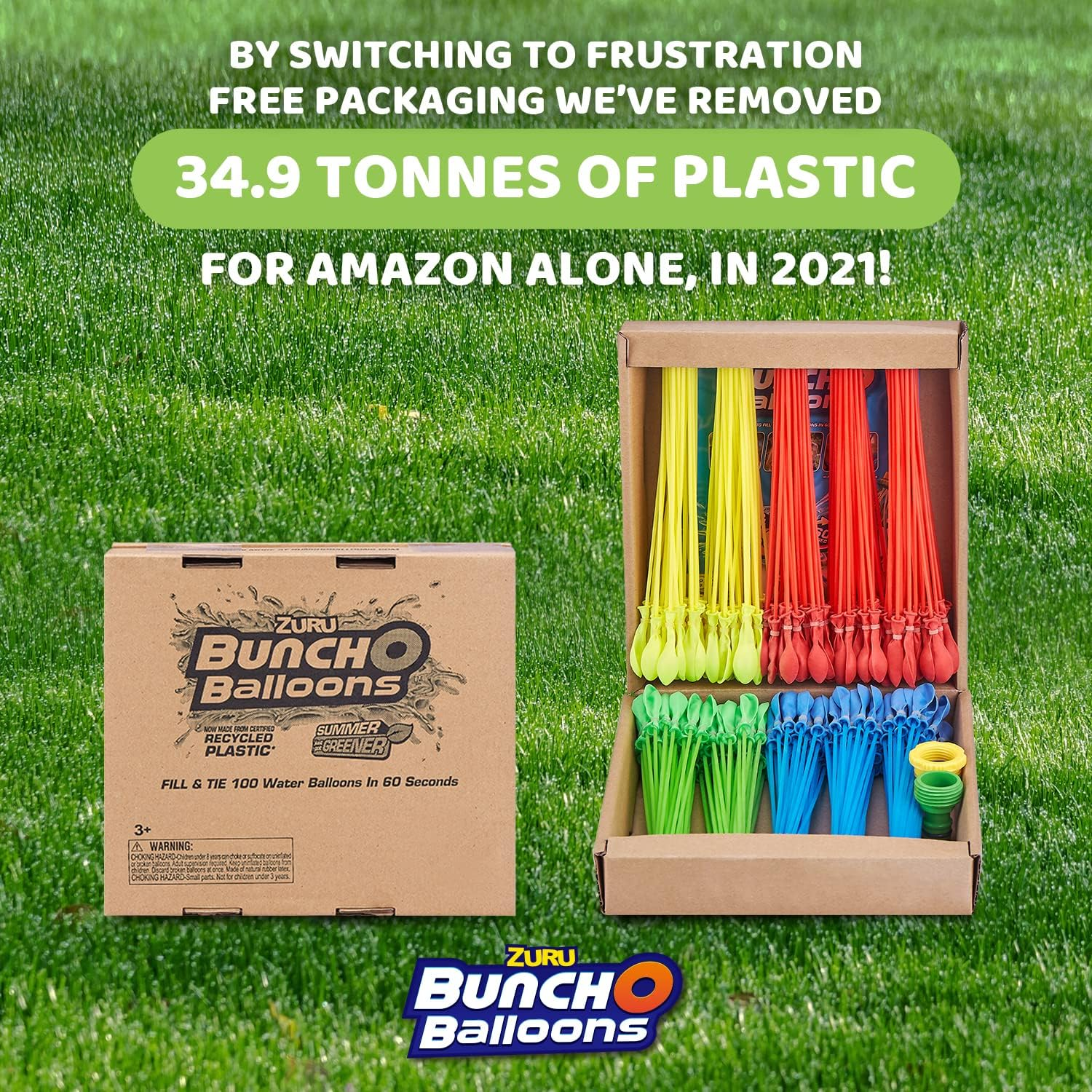 Bunch O Balloons &ndash; Instant Water Balloons &ndash; Blue (3 Bunches &ndash; 100 Total Water Balloons) image number 5