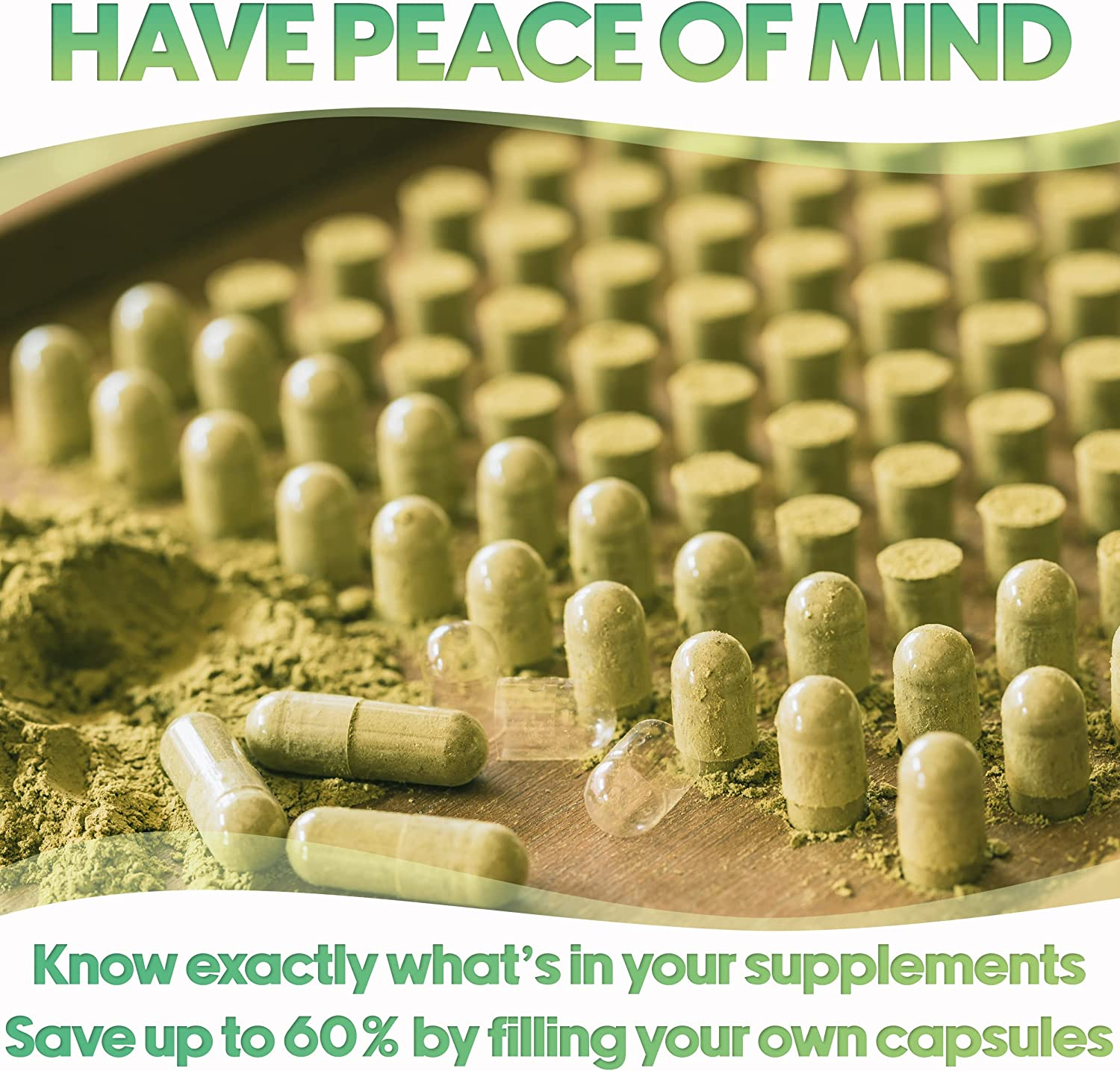 Capsules Express - Size 5 Clear Empty Gelatin Capsules- Kosher Certified - Gluten-Free Pure Bovine Gelatin Pill Capsule - DIY Powder Filling (1000) image number 3