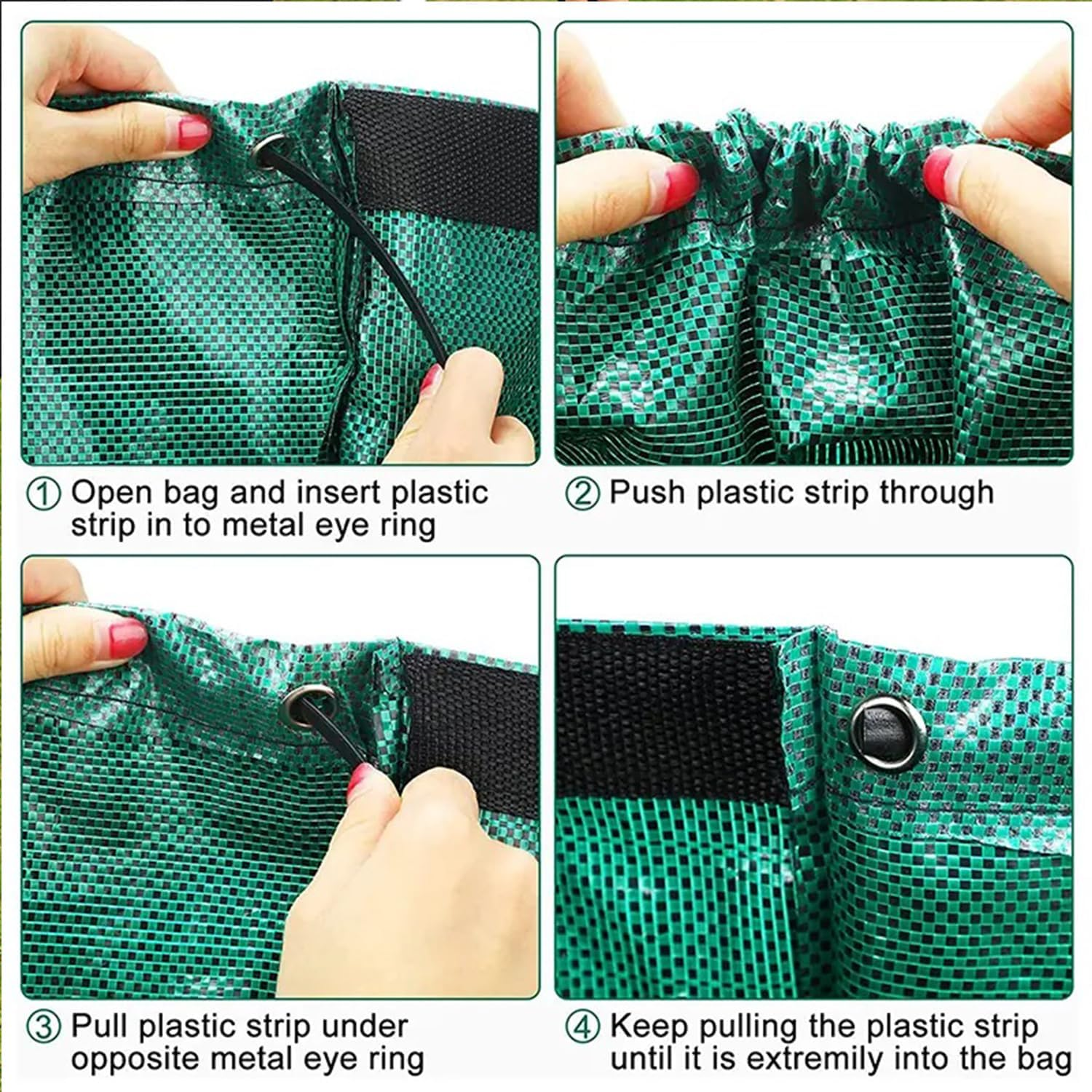 2 Pack Garden Waste Bags, Large Yard Dustpan-Type Garden Bag, Reuseable Heavy Duty Gardening Bags, Lawn Pool Garden Leaf Waste Bag, Garden Bags for Debris, Lawn and Leaf Bags, Yard Bags,Leaf Collector image number 5