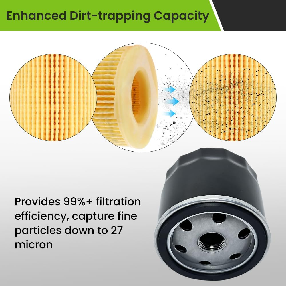 4 Pack 12 050 01 Oil Filter for Kohler 7000 Series Engine KH-12-050-01-S 12 050 01-S1 12-050-01-S 1205001S, Lawn Mower Oil Filter for Cub Cadet XT1 Compatible with Craftsman Troy Bilt Bronco image number 5