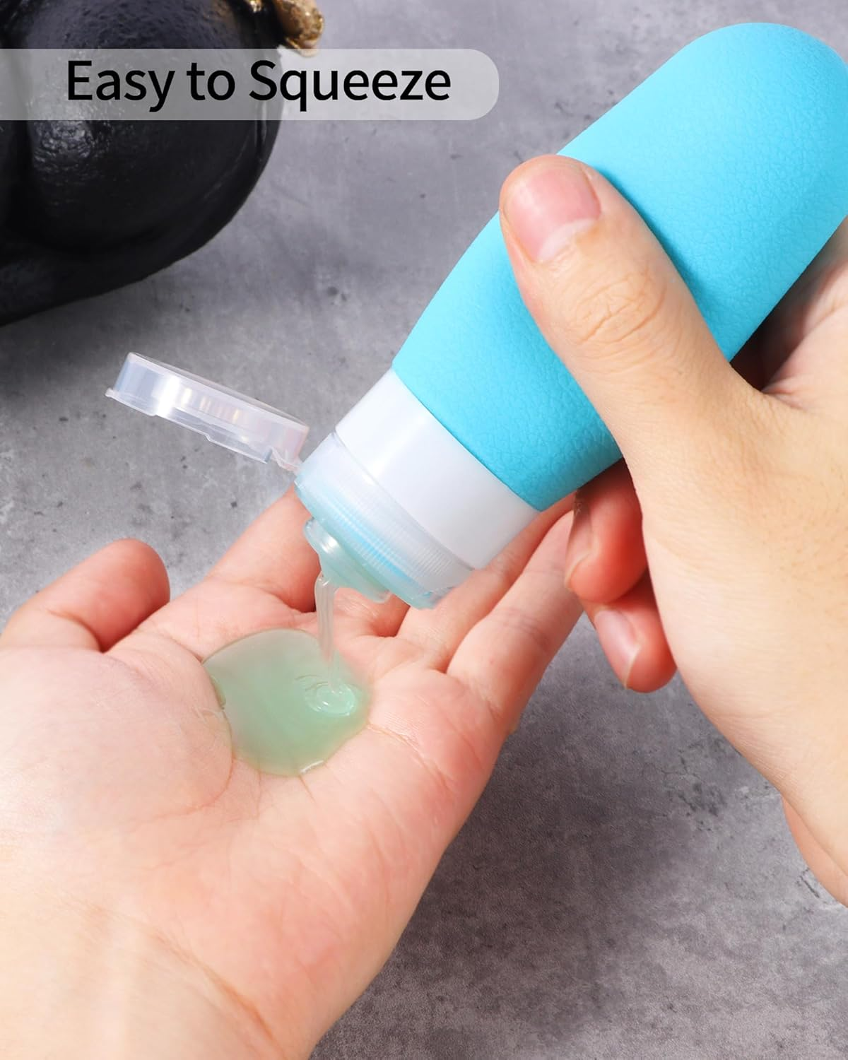 90Ml Travel Bottles Set for Toiletries, 5 Pack TSA Approved Silicone Travel Toiletries Bottles, BPA Free Leak Proof Refillable Travel Containers Essentials for Shampoo Cosmetic Lotion image number 4