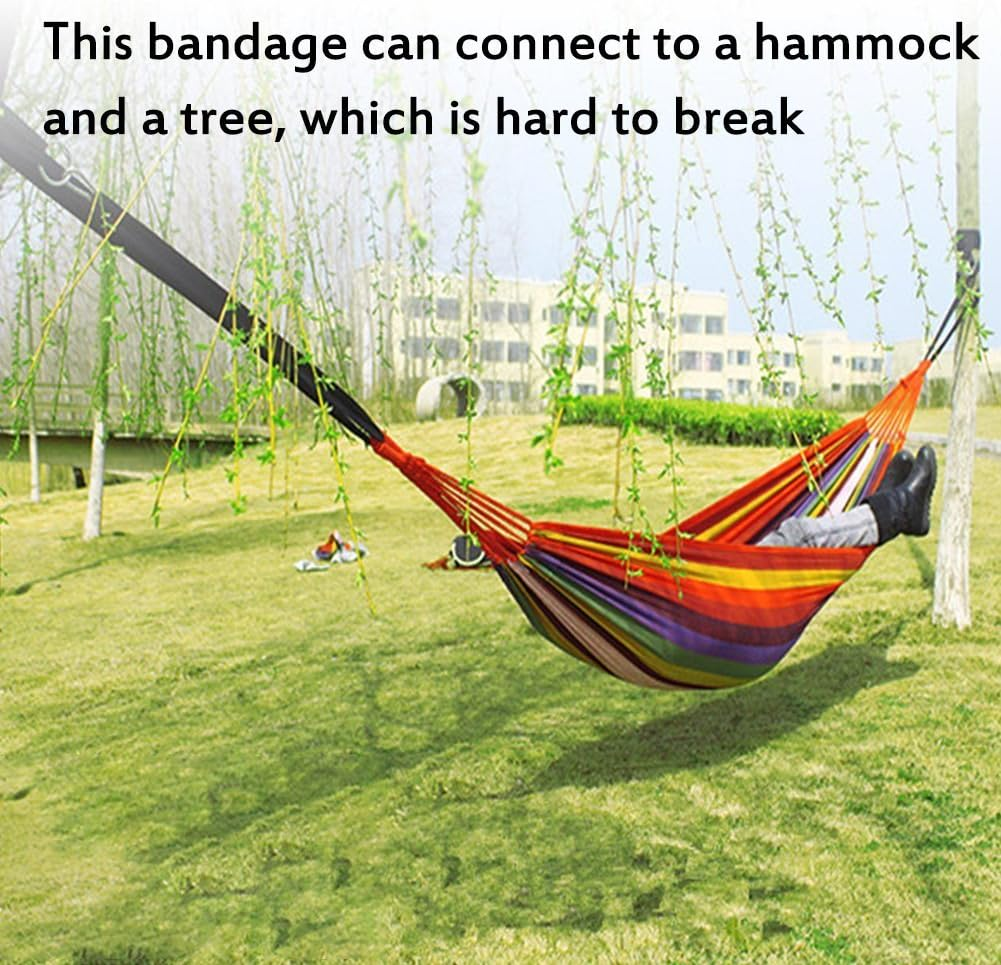 2-Pack Nylon Tree Swing Hanging Straps Kit, Holds 2000 Lbs, 5Ft X 2In Black Straps for Hanging Chair, Hammock, Swing Chair & Porch Swing image number 1