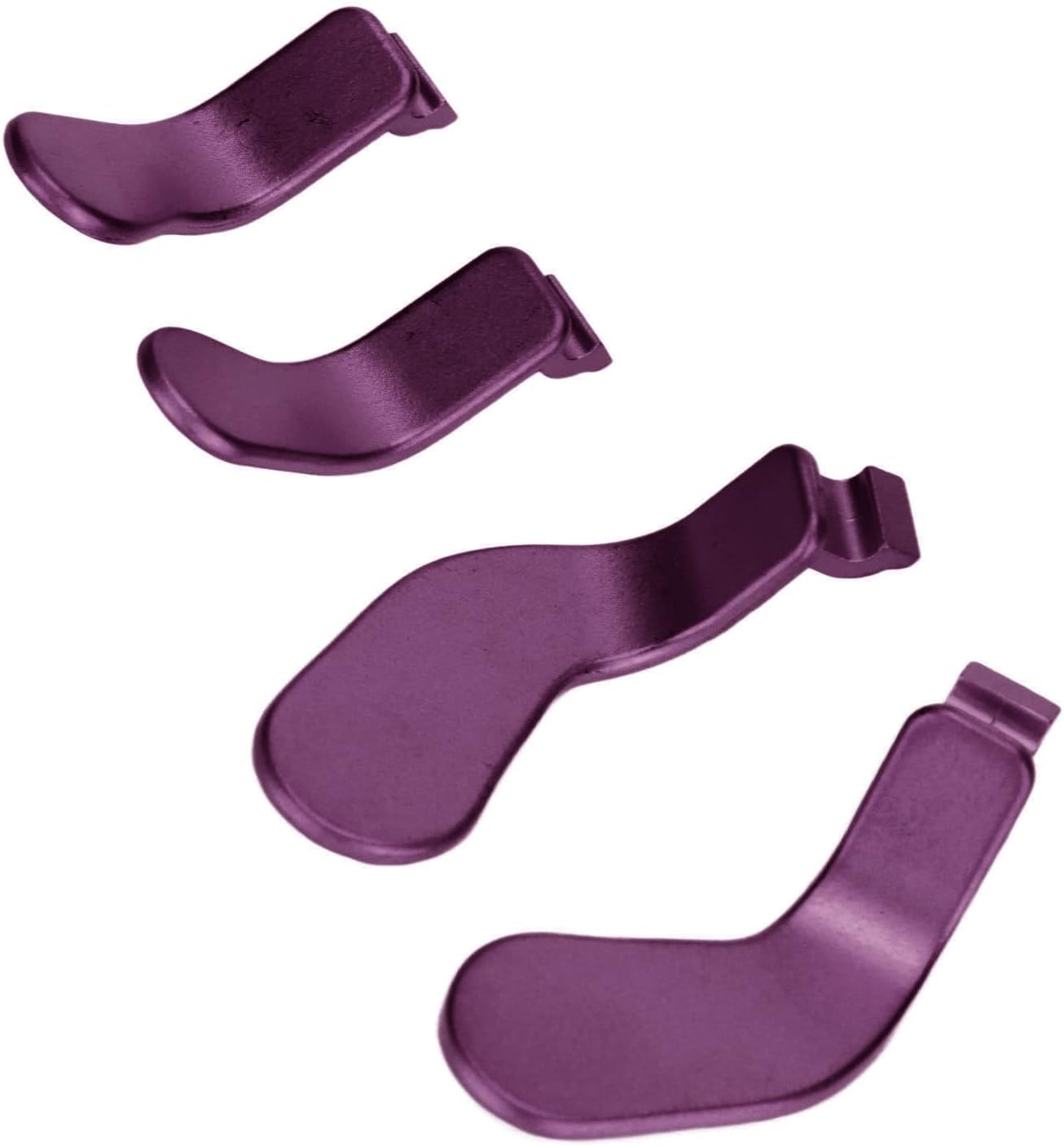 For Elite Controller Paddles, Metal Stainless Steel Replacement Parts Interchangeable Paddles for One Controller Series 2 Model 1797 (4 Pcs) (Purple) image number 3