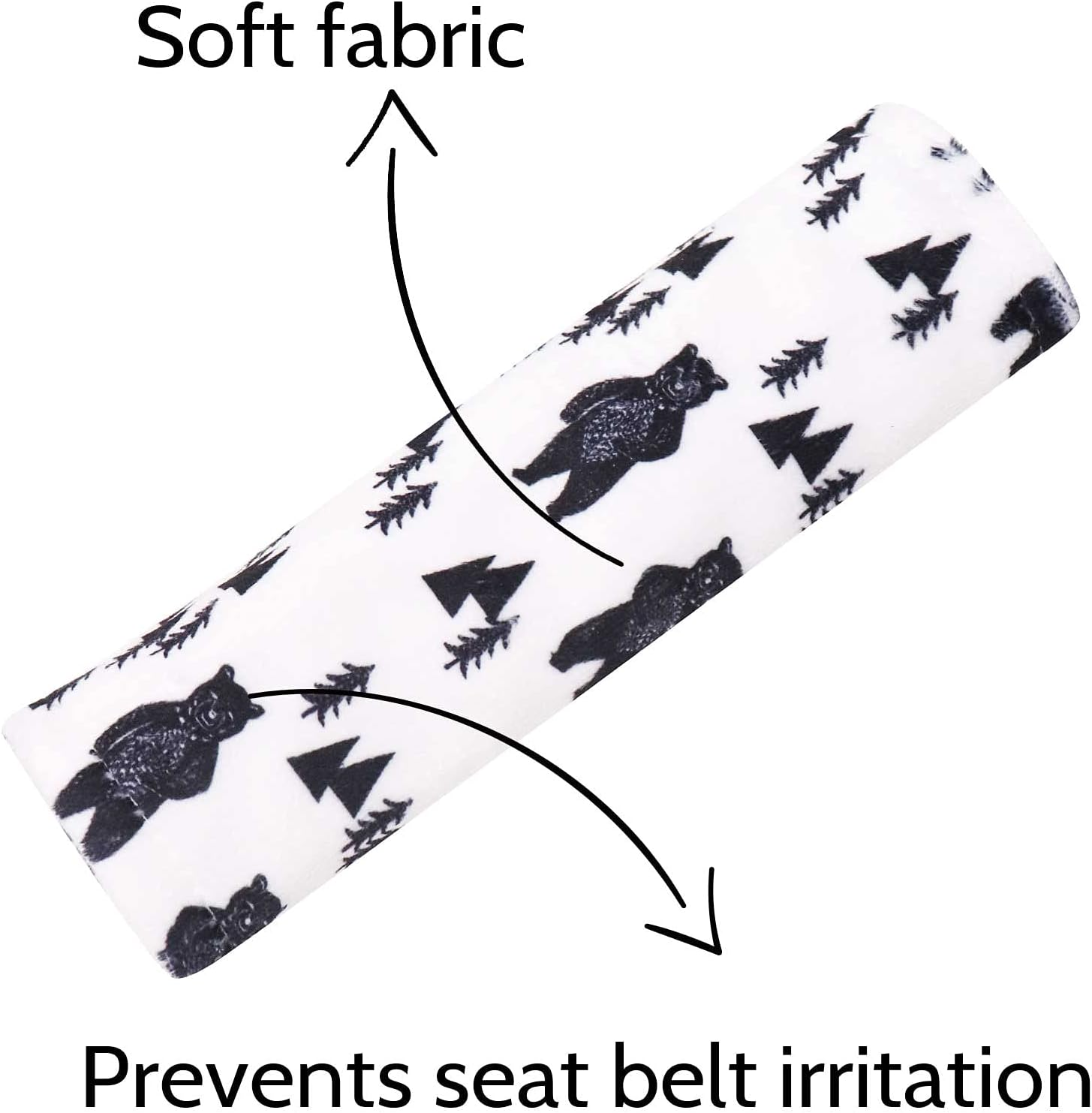 Baby Car Seat Belt Covers, Adventure Mountain Car Seat Straps Shoulder Pads for Girls Boys, Minky Seat Belt Protectors for Car Seats/Pushchair/Stroller, for Kids Newborn Infants Toddlers - Adventure Mountain image number 3