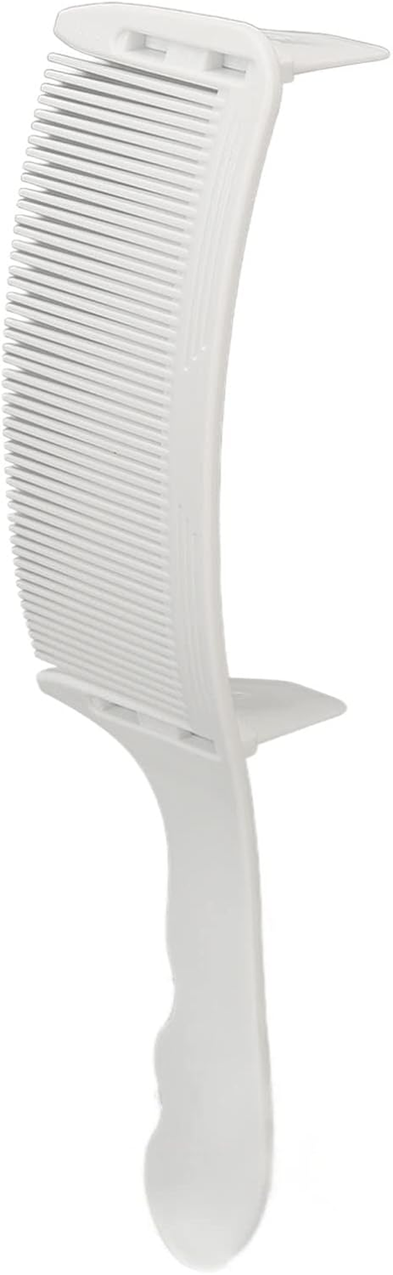 Generic Barber Clipper Comb, Flat Top Multifunctional Ergonomic Curved Clipper Comb Lightweight for Salon for Hair (White)