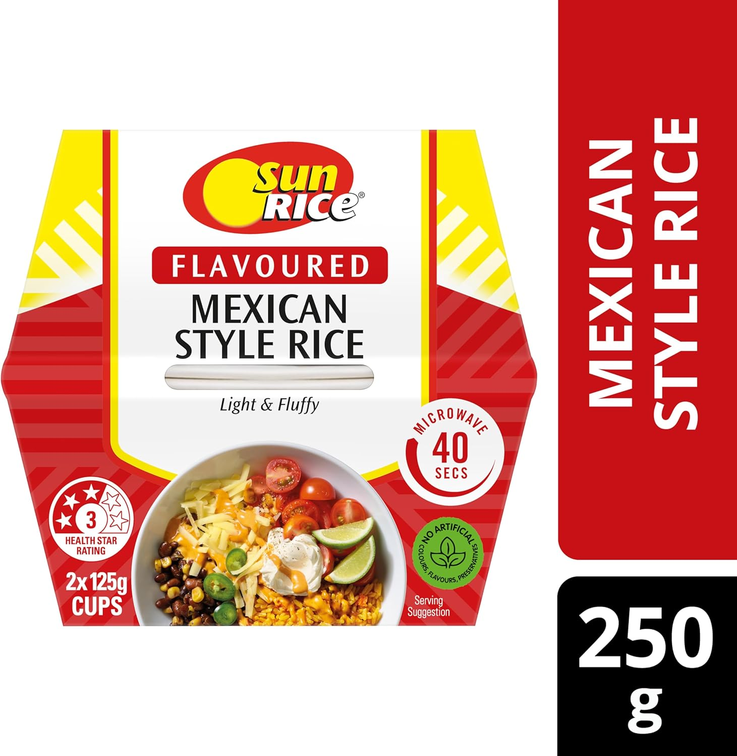 Sunrice Microwave Mexican Flavoured Rice Cups 6X 2X125G image number 4