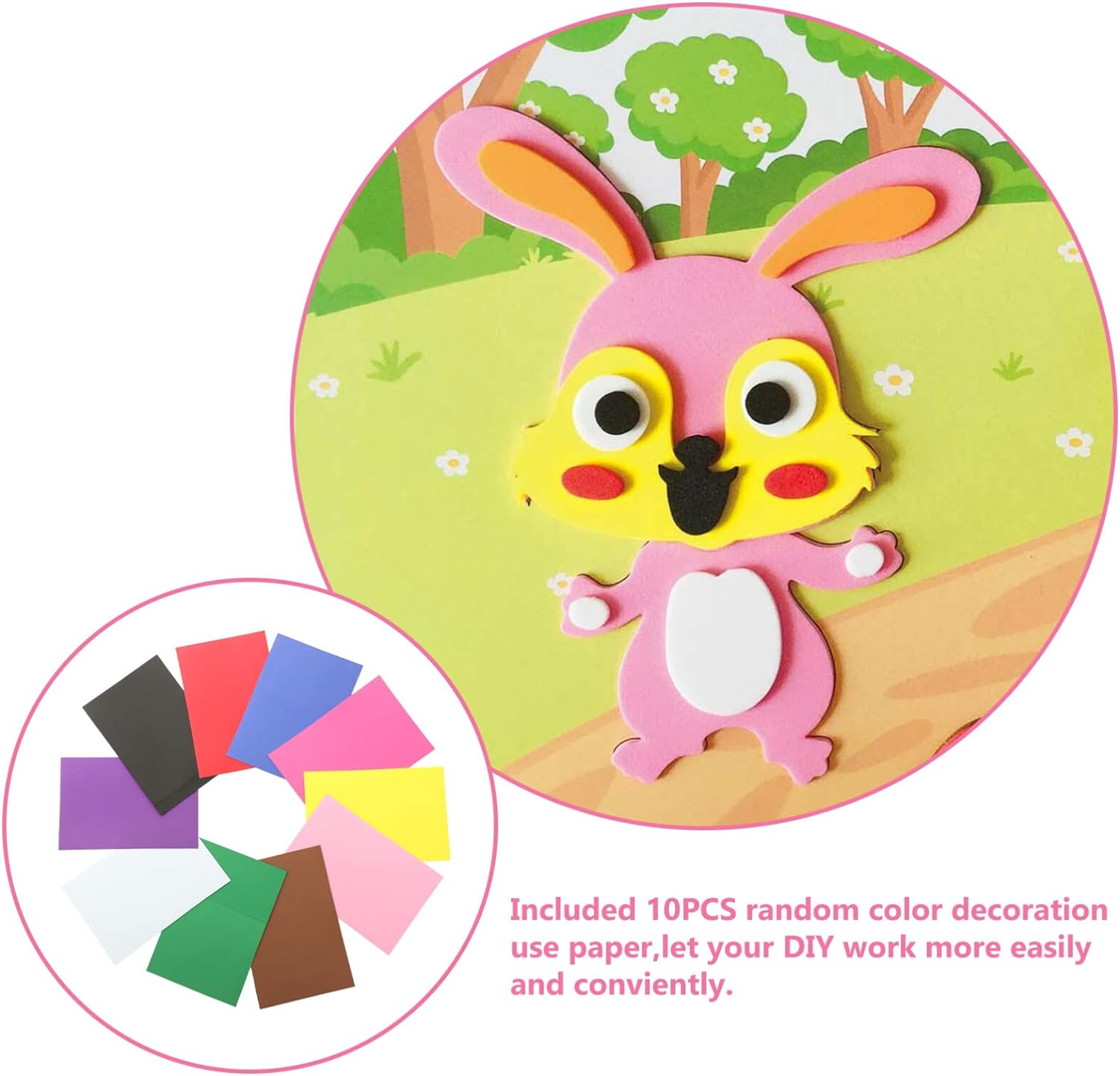 TEHAUX Thick Sponge Sheets A4 8.5 X 12 Inch Flexible Craft Paper Sheets for DIY Handicraft School Projects Home Decoration image number 1