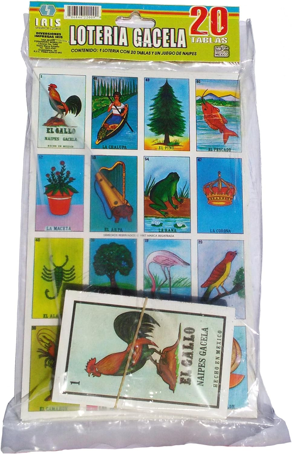 Loteria Mexicana Family Set of 20 Boards and Cards