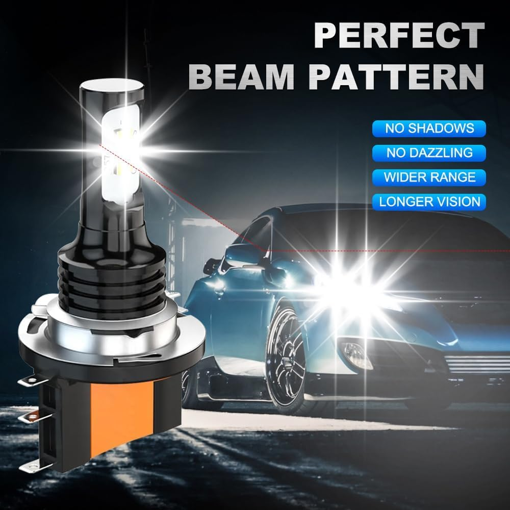 H15 LED Fog Light Bulbs, 6000K Bright Anti-Fog Lights, 3570-2SMD Chipsets Super Bright LED Bulbs Kits, Plug and Play Car LED Replacement Bulbs, Universal for Most Cars, Pack of 2 (H15)