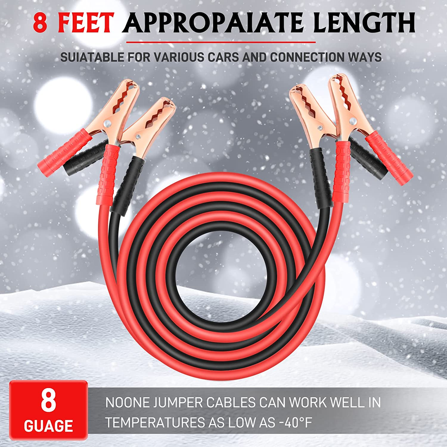 Noone Roadside Assistance Auto Emergency Kit + First Aid Kit - Orange Bag - Contains Jumper Cables, Tools, Reflective Safety Triangle and More. Ideal Winter Accessory for Your Car, Truck, Camper image number 6