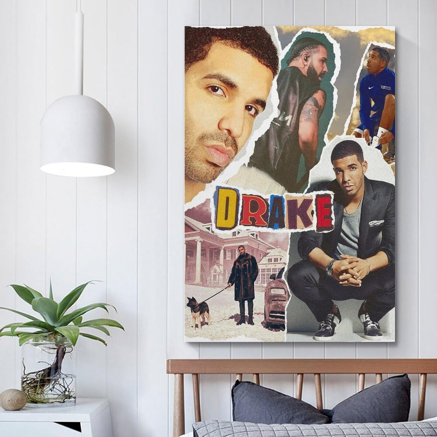 Rapper Drake Music Poster Poster Canvas Painting Wall Art Picture Home Decor Print for Bedroom Living Room Dorm Study Bar Office 12X18Inch(30X45Cm)